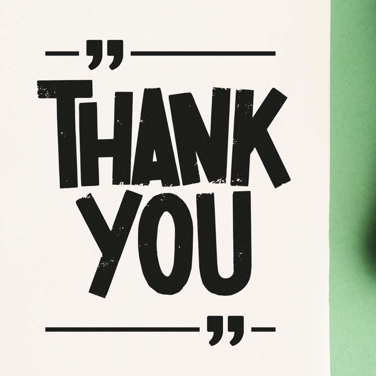 Square Quotation Gratitude Customized Thank You Rubber Stamp
