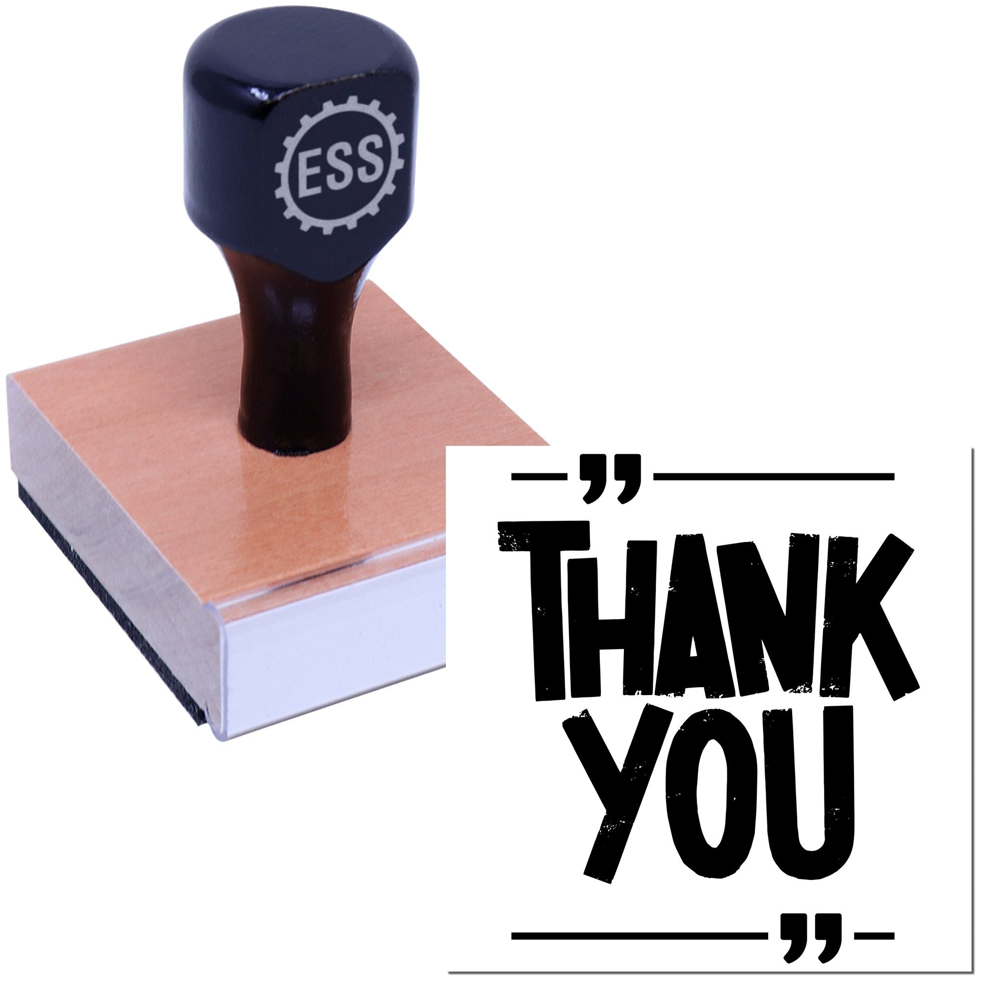 Square Quotation Gratitude Customized Thank You Rubber Stamp