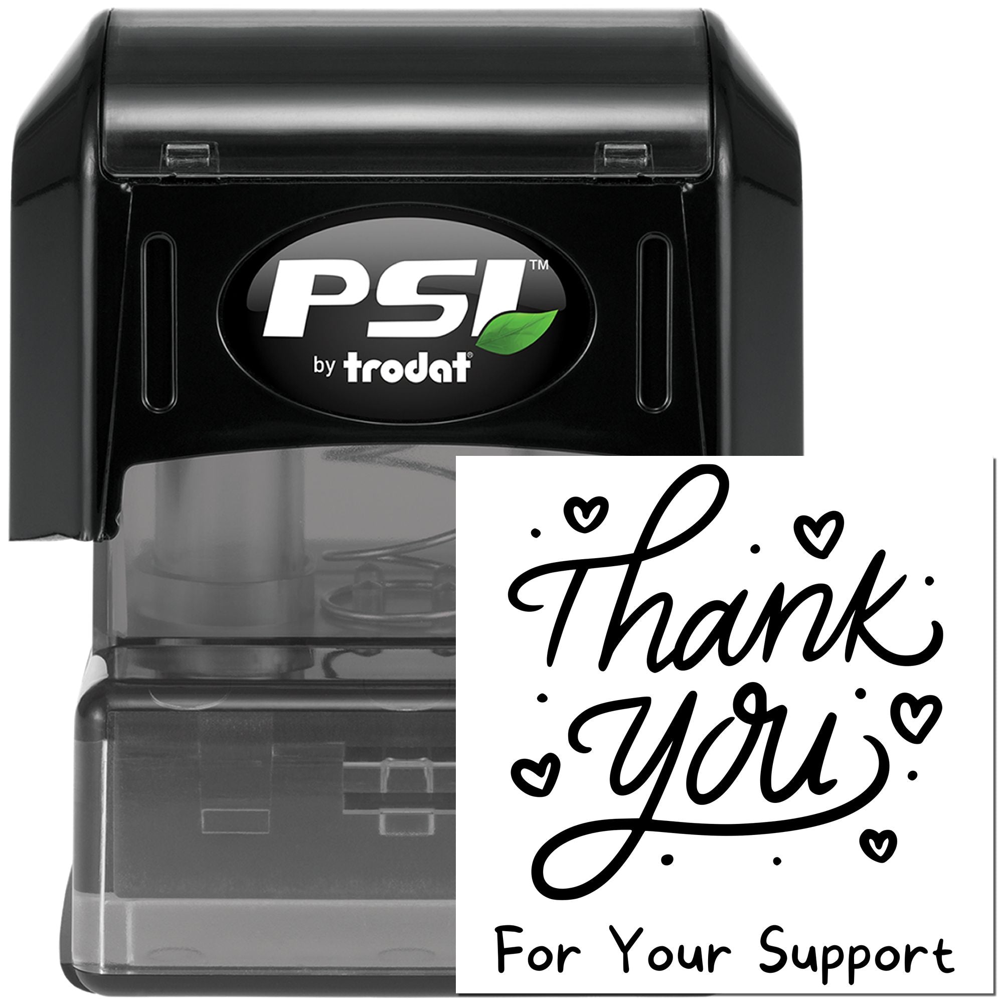 Pre-Inked Flowering Script Heartfelt Thank You Personalized Thank You Stamp - Engineer Seal Stamps