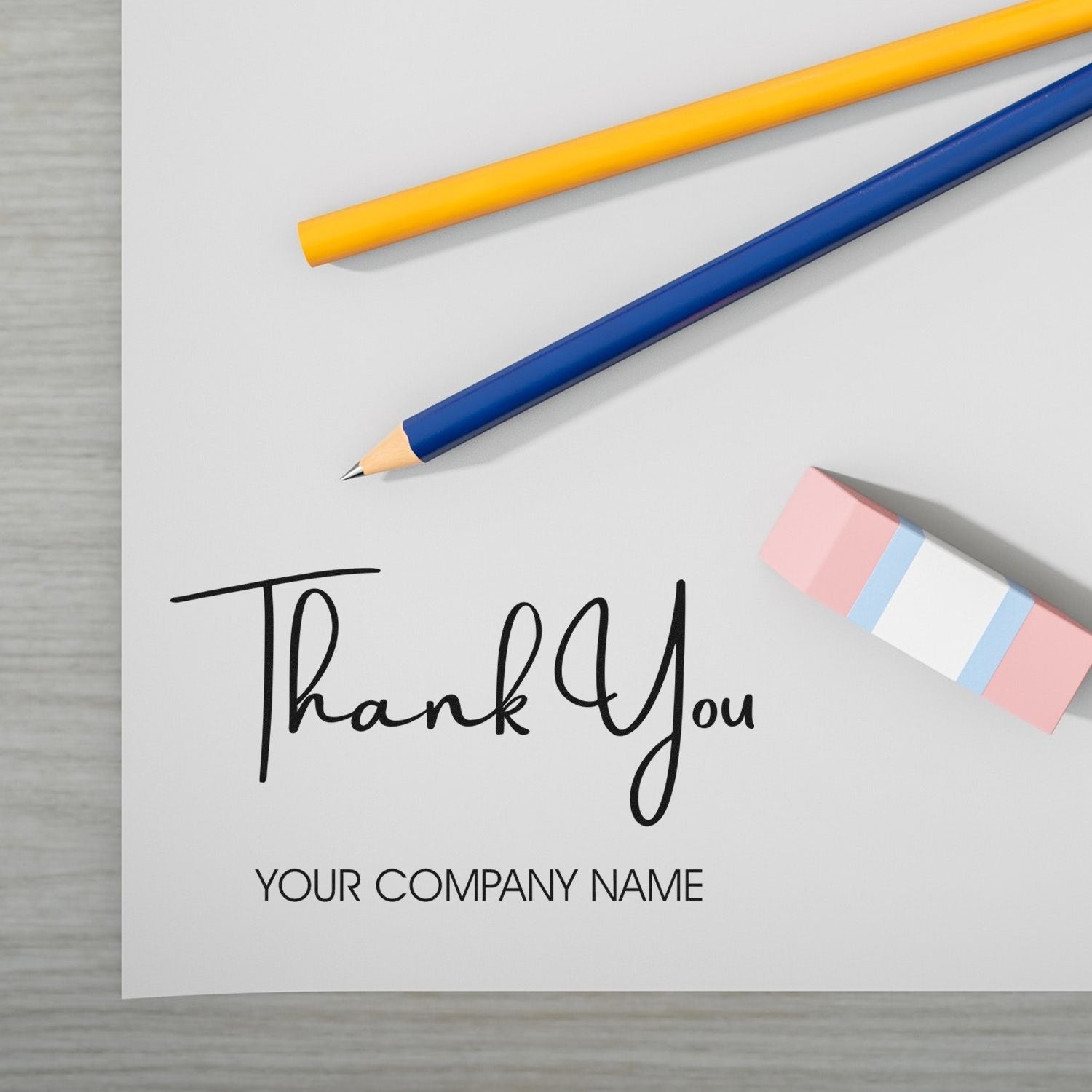 Square Corporate Gratitude Personalized Thank You Rubber Stamp