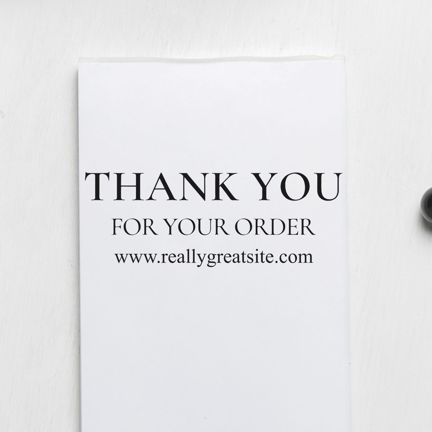 Square Elegant Thanks Personalized Thanks Rubber Stamp