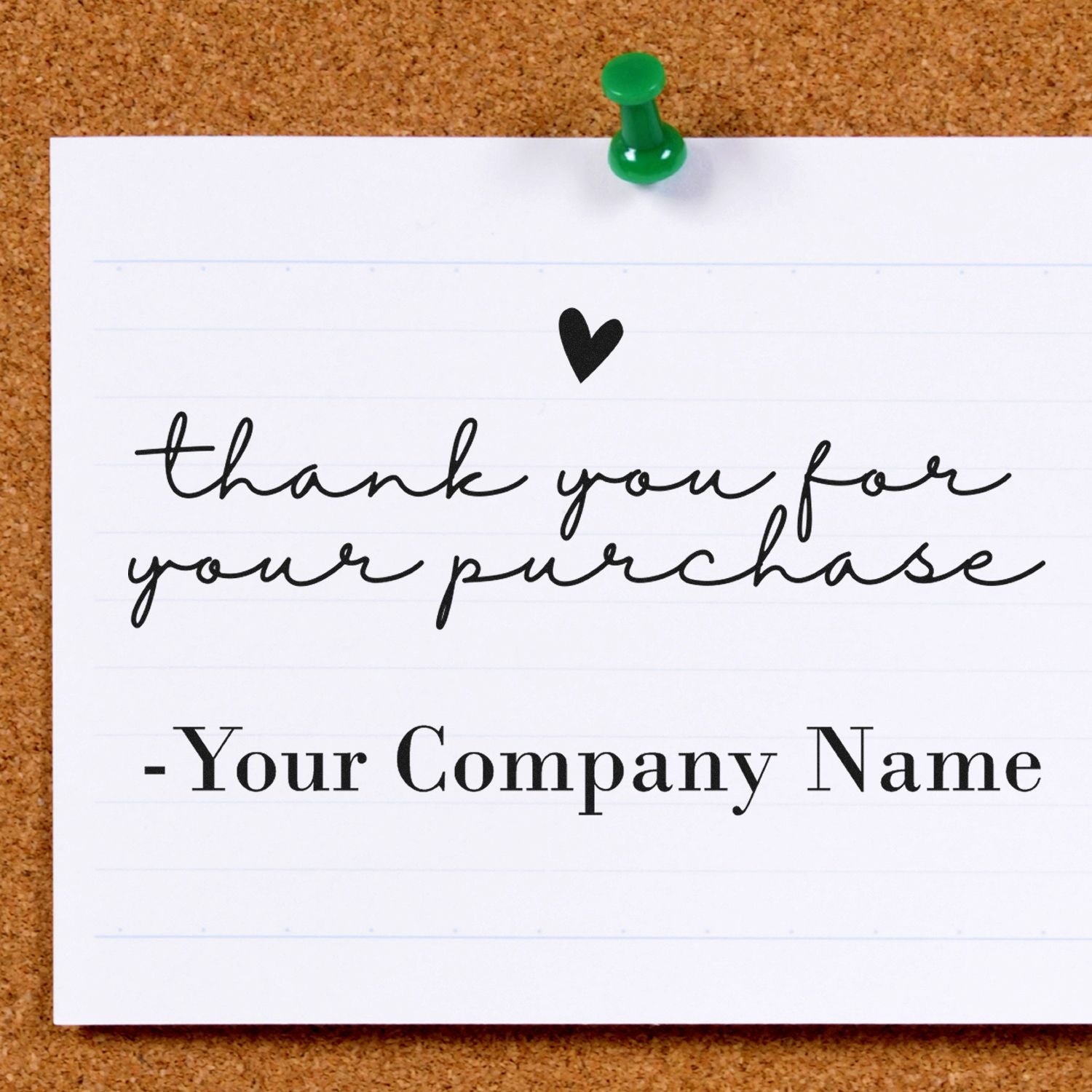 Square Heartfelt Appreciation Custom Thanks Stamper