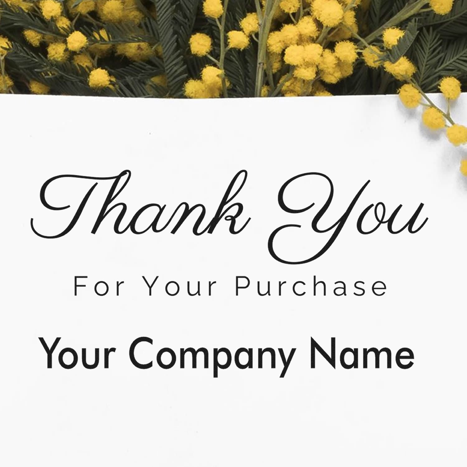 Square Gracious Appreciation Custom Thanks Rubber Stamp