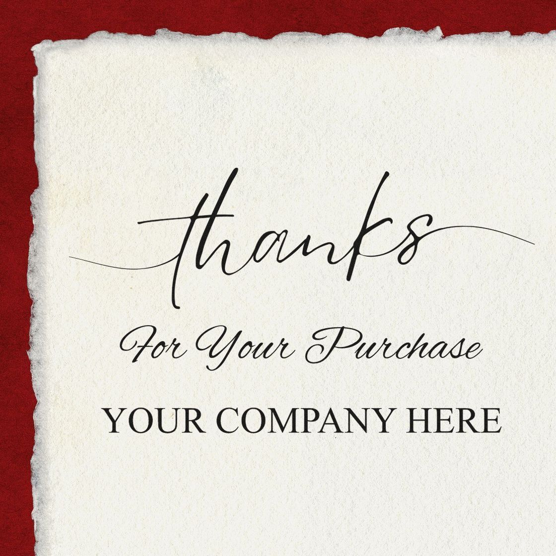 Square Elegant Appreciation Customized Thank You Wood Stamp