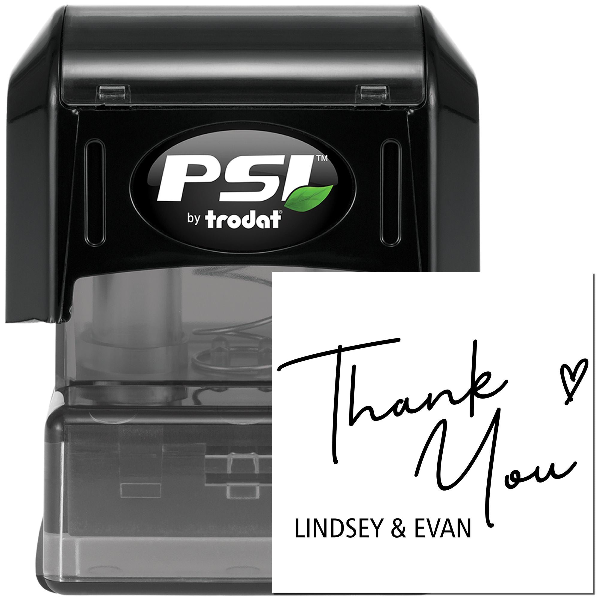 Pre-Inked Loving Thanks Customized Thanks Stamp - Engineer Seal Stamps