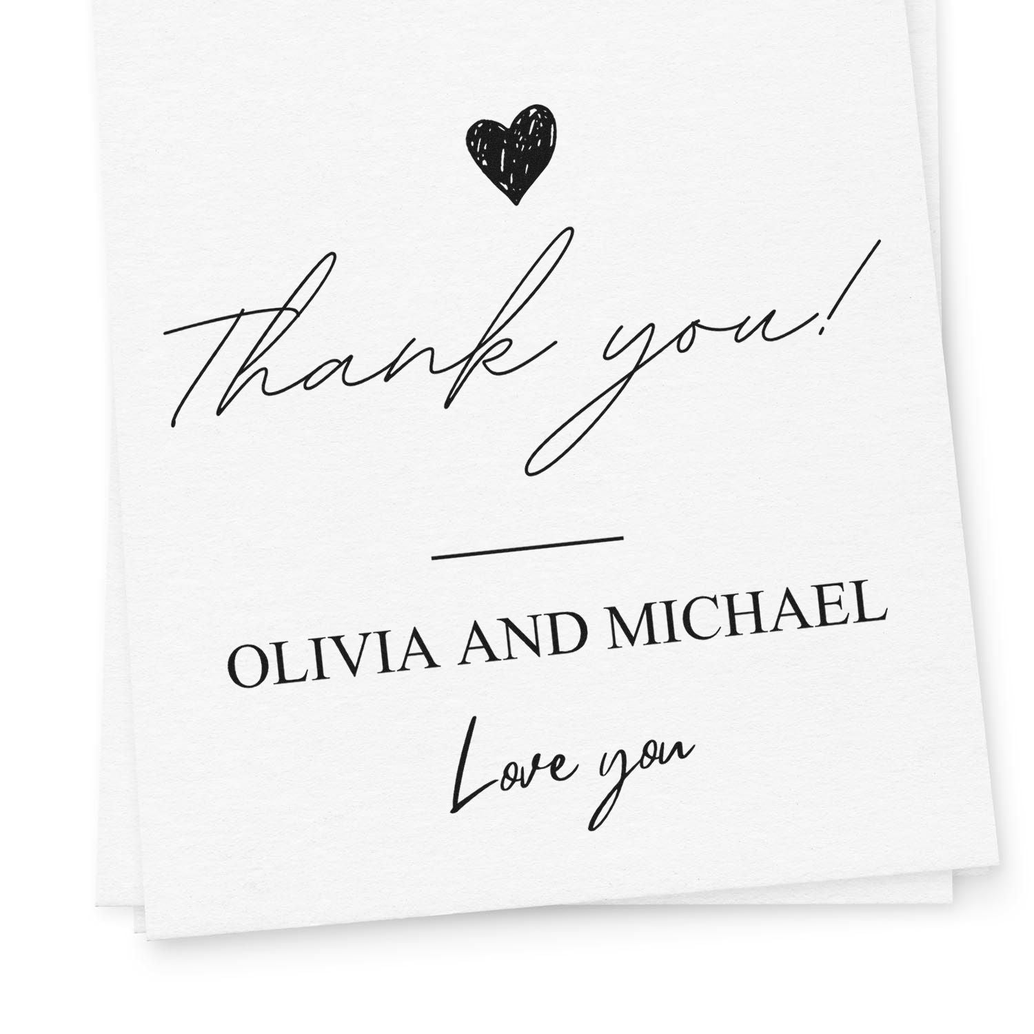 Square Gracious Gratitude Personalized Thank You Stamp