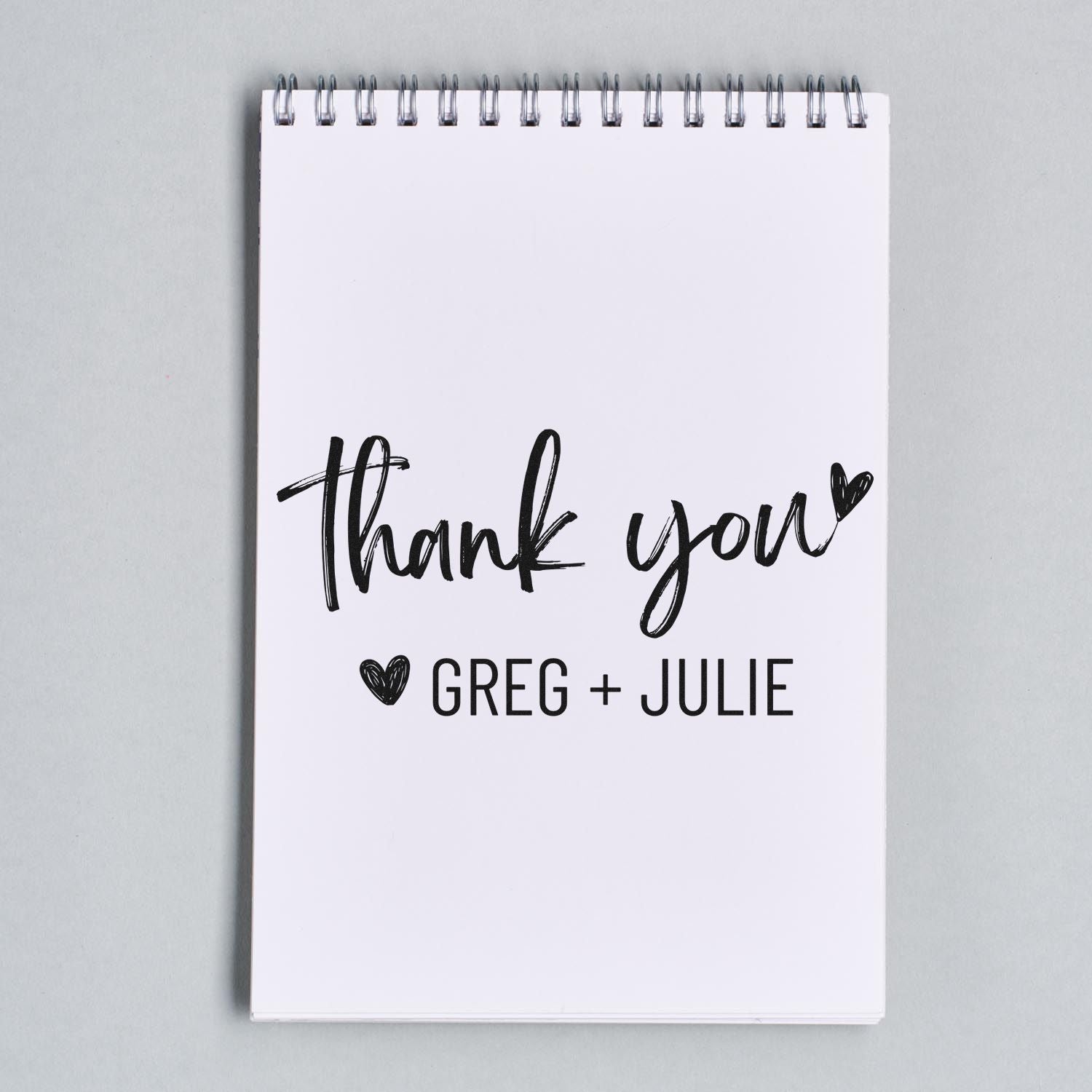 Square Brushstroke Thanks Wedding Custom Thank You Stamper