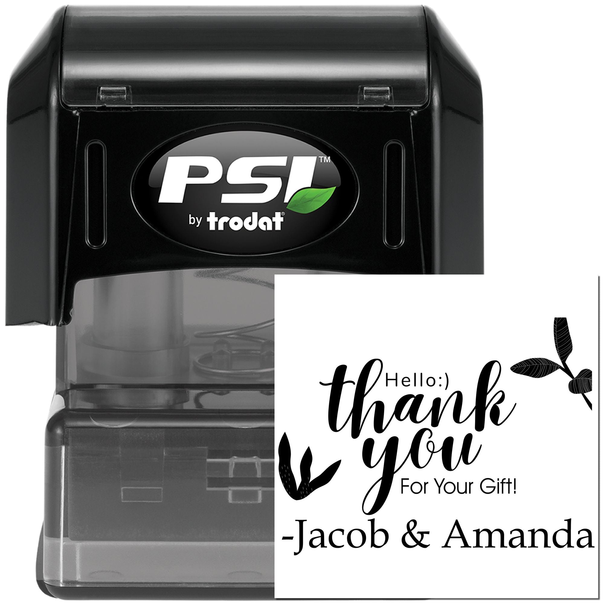 Pre-Inked Celebration Canvas Customized Thank You Stamp - Engineer Seal Stamps