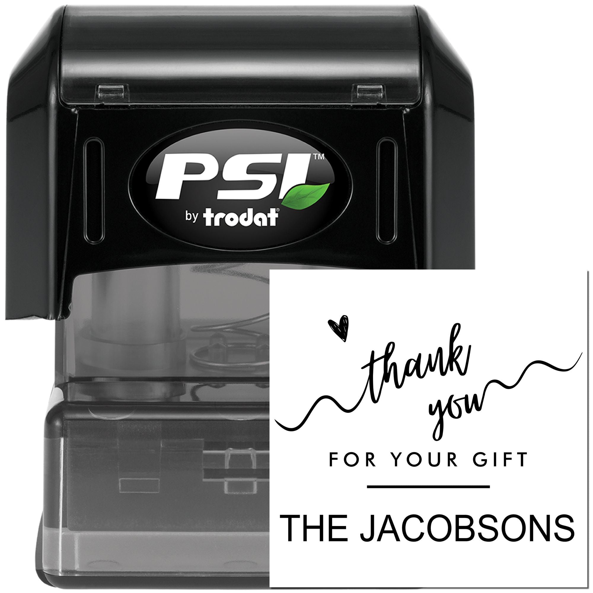 Pre-Inked Grateful Vibes Customized Thank You Stamp - Engineer Seal Stamps