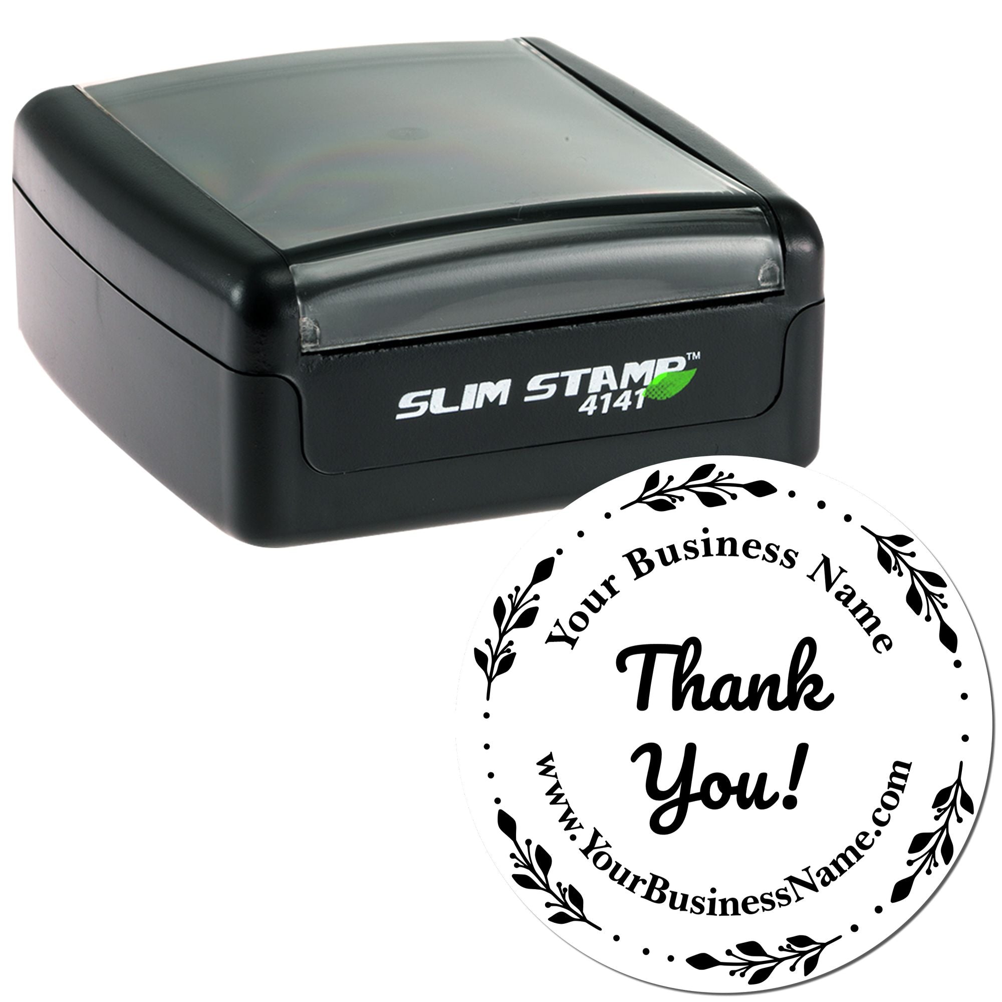 Portable Pre-Inked Circle of Thanks Custom Thanks Rubber Stamp - Engineer Seal Stamps