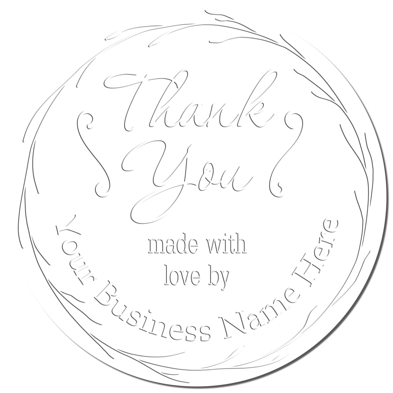 Soft Personalized Touch Custom Thanks Embosser - Engineer Seal Stamps