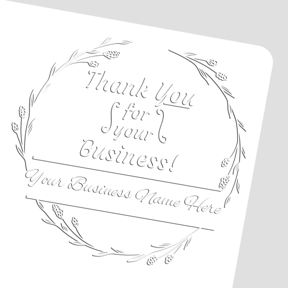 Soft Grateful Bloom Business Seal Custom Thanks Embossing Stamp