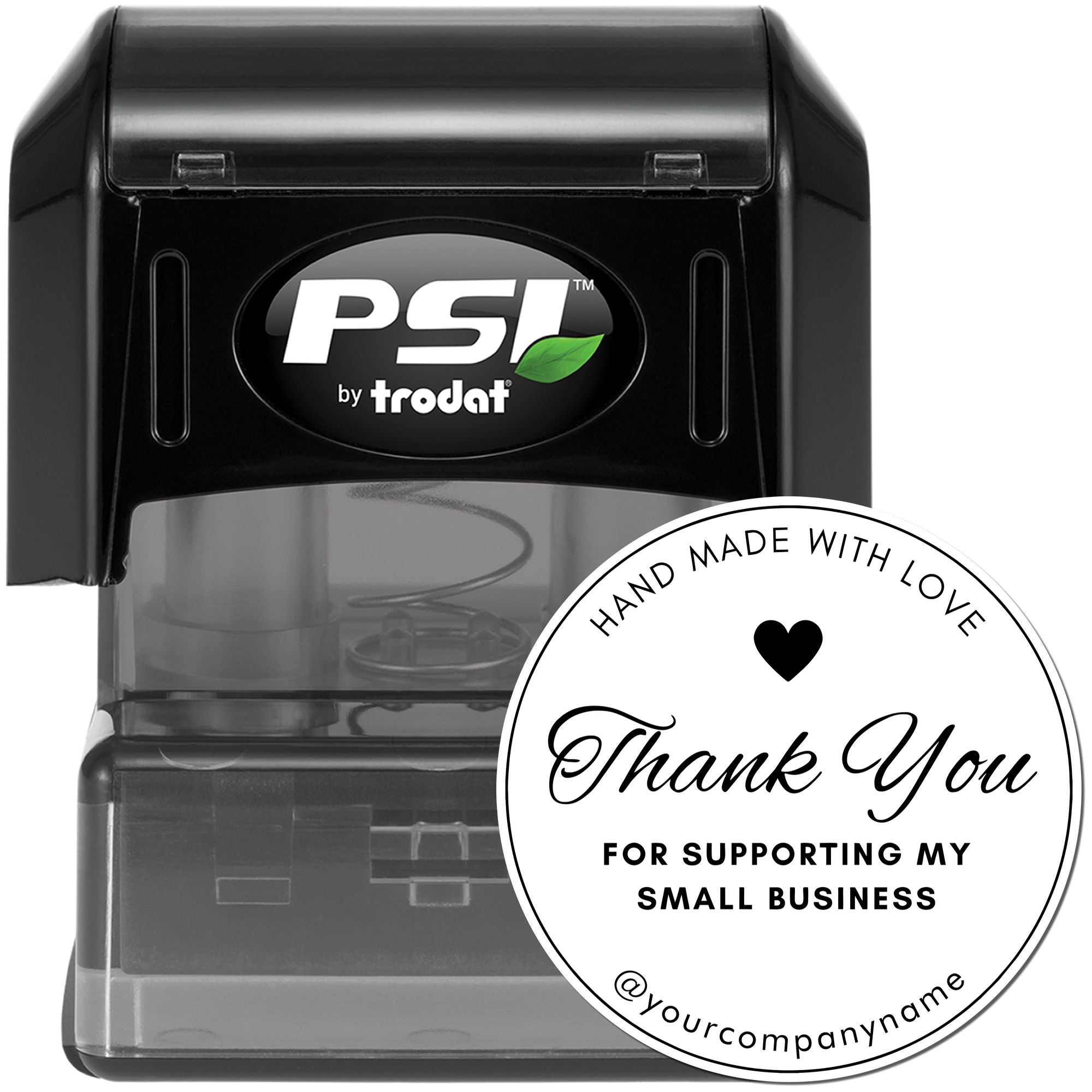Pre-Inked Circular Heartfelt Gratitude Custom Thanks Stamp - Engineer Seal Stamps