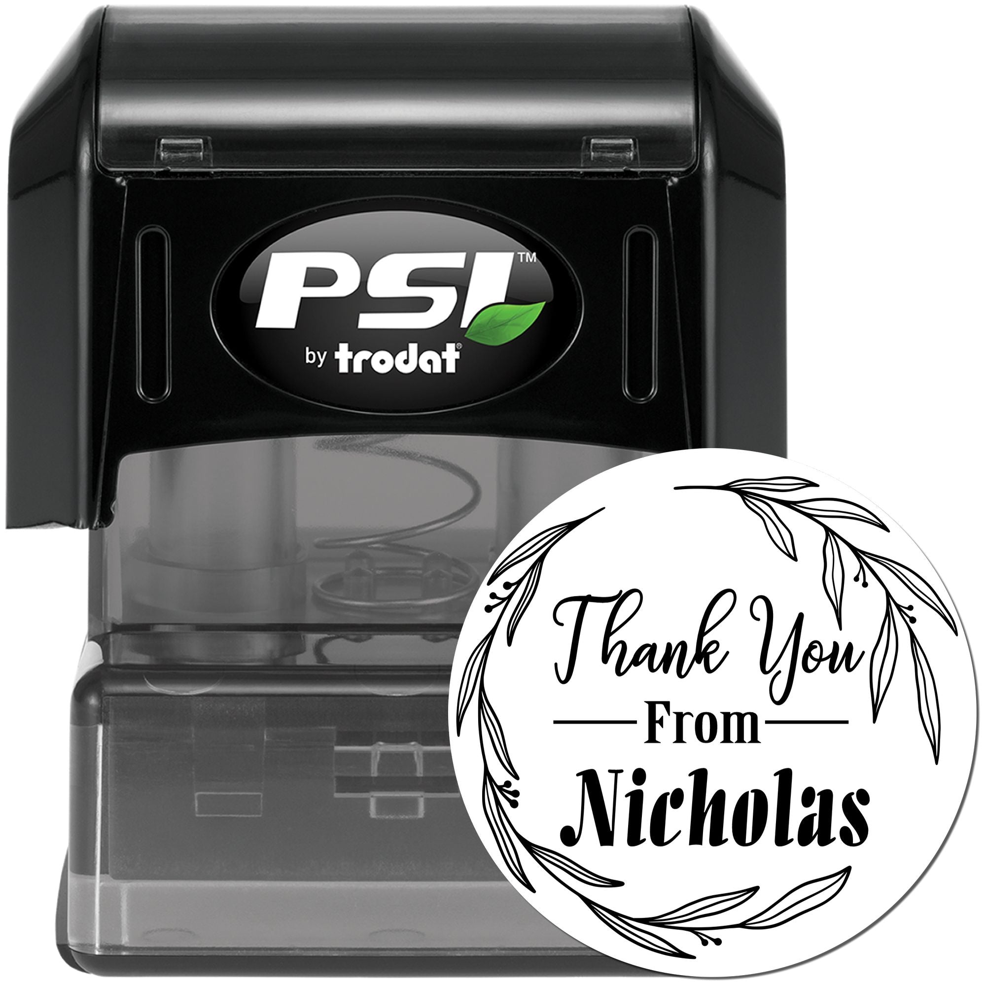 Pre-Inked Hand Drawn Elegant Gratitude Custom Thanks Stamp - Engineer Seal Stamps