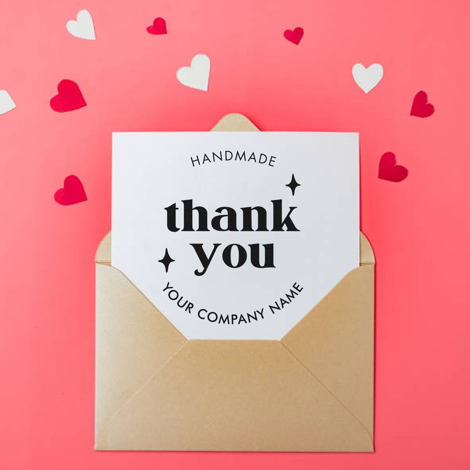 Round Handmade Gratitude Seal Personalized Thank You Stamper