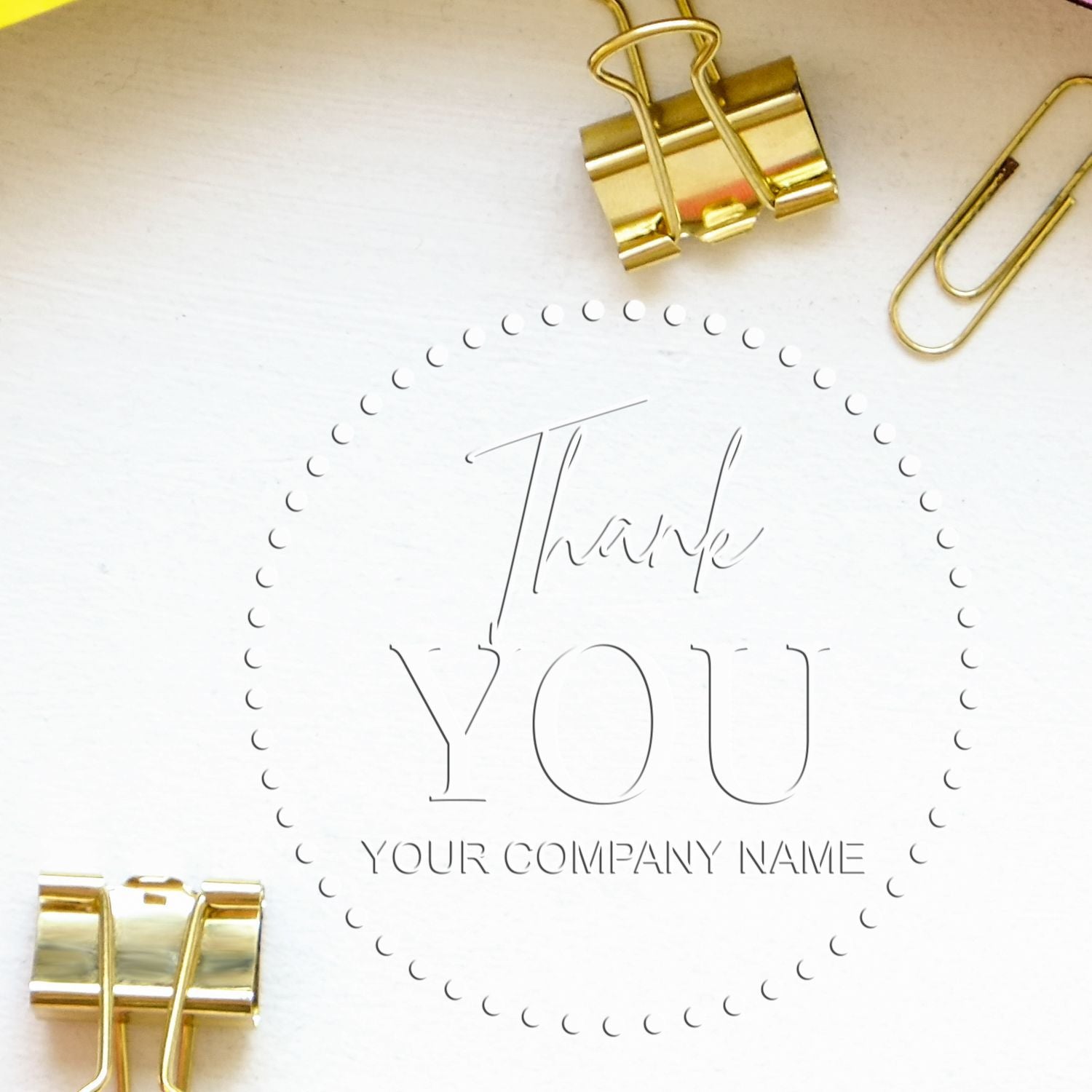 Soft Grateful Elegance Personalized Thanks Embosser