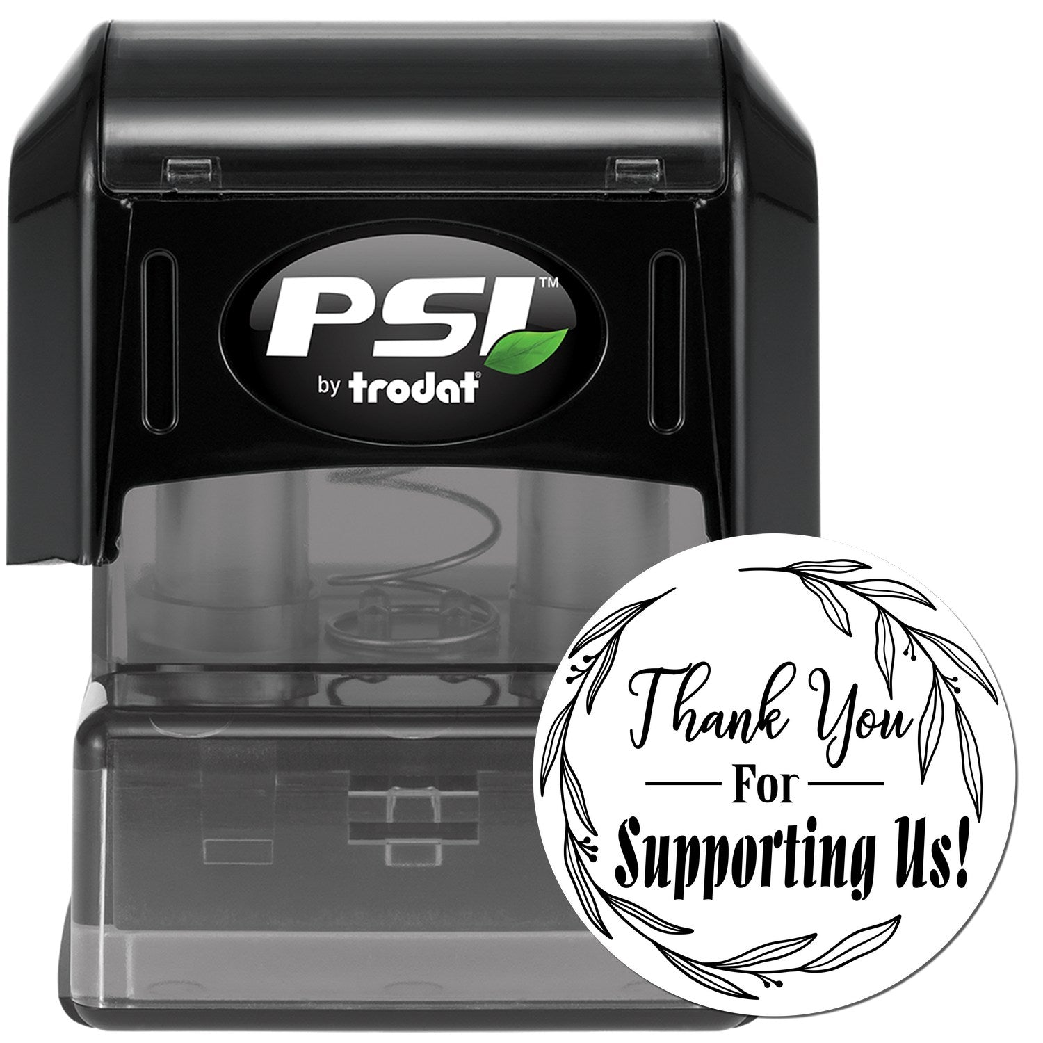 Pre-Inked Botanical Theme Elegance Custom Thank You Stamp - Engineer Seal Stamps