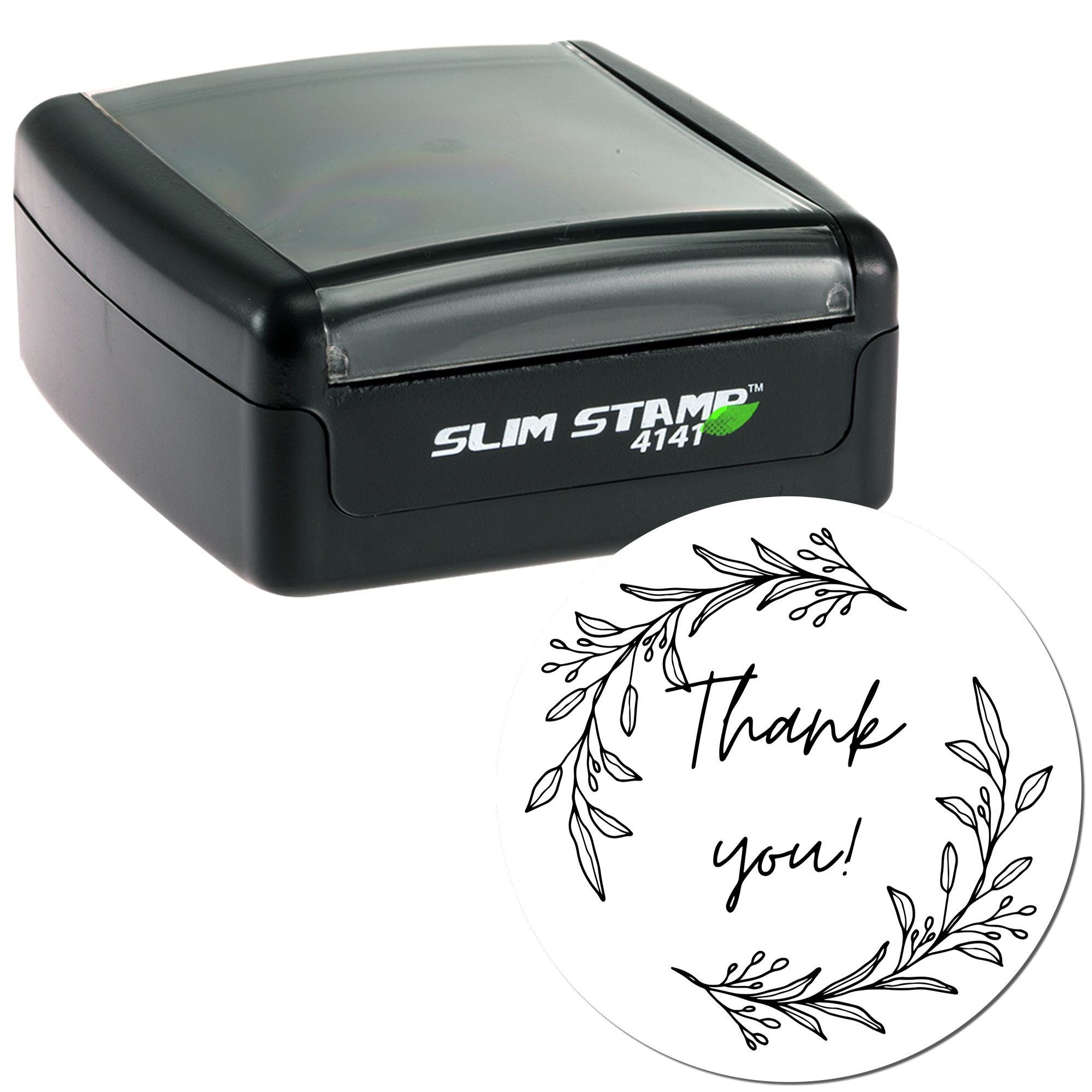 Portable Pre-Inked Cursive Elegant Gratitude Custom Thanks Stamper - Engineer Seal Stamps