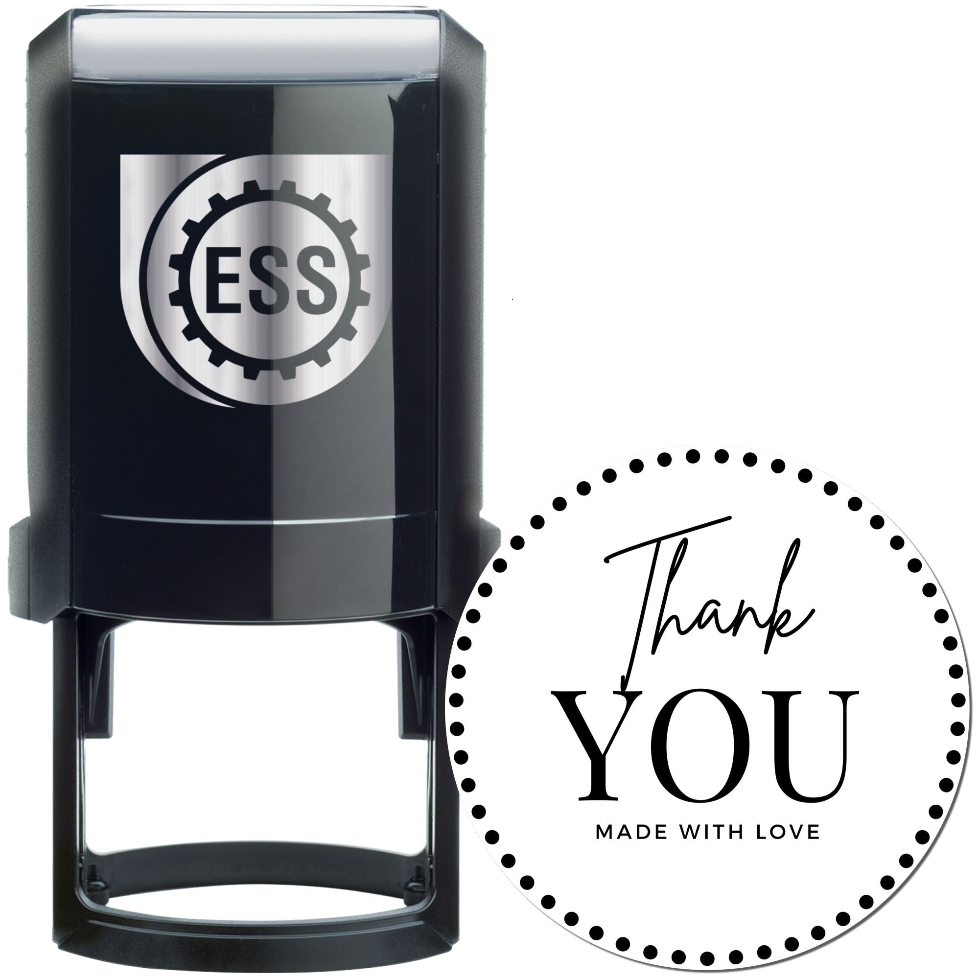 Grateful Elegance Self-Inking Personalized Thanks Rubber Stamp - Engineer Seal Stamps