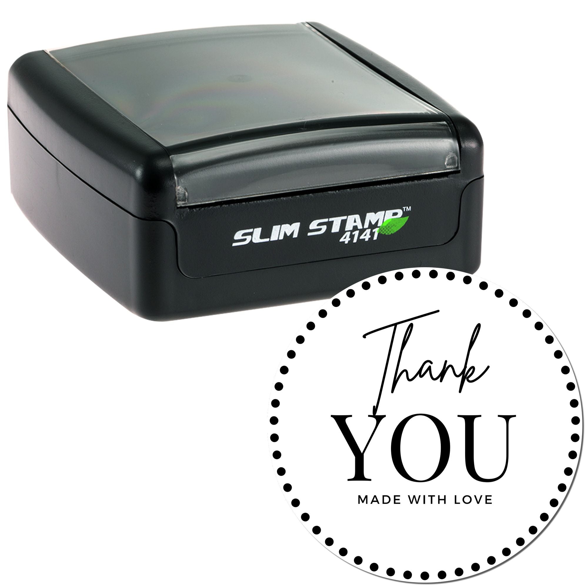 Portable Pre-Inked Grateful Elegance Custom Thanks Rubber Stamp - Engineer Seal Stamps