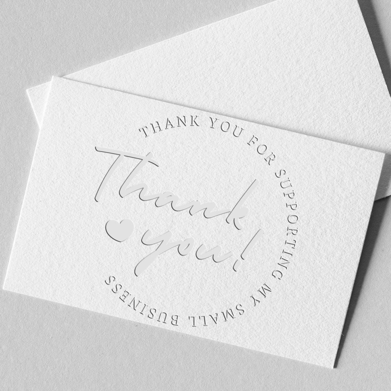 Soft Grateful Heart Custom-Made Thanks Embosser