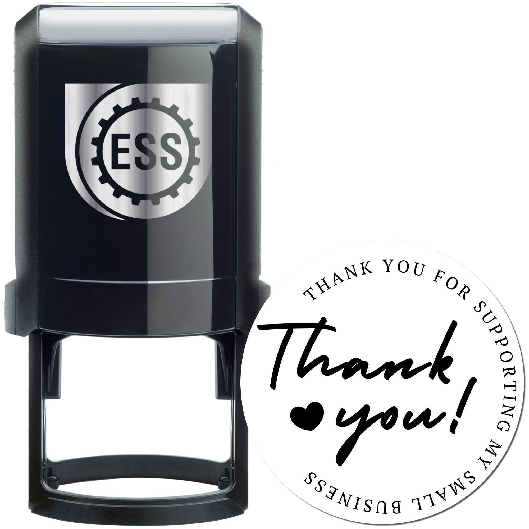 Grateful Heart Self-Inking Personalized Thanks Stamp - Engineer Seal Stamps