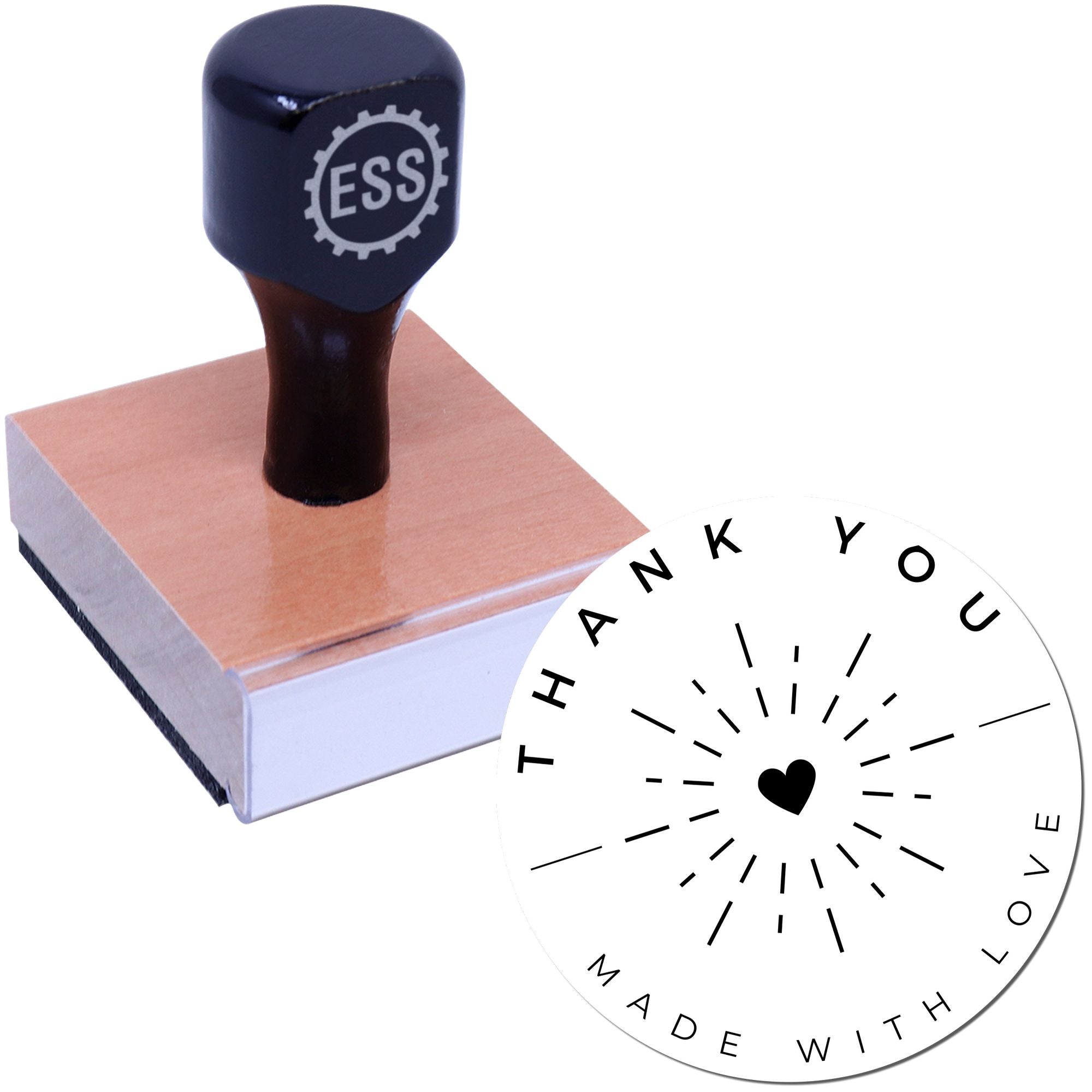 Round Gratitude Thank You Customized Thanks Rubber Stamp