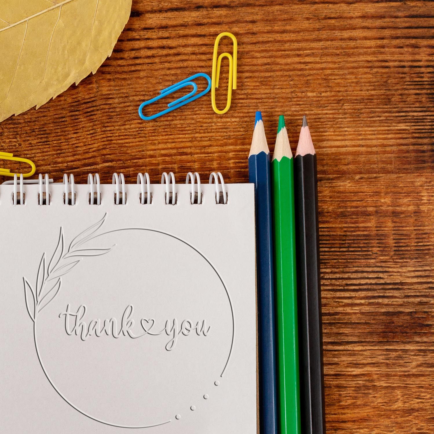 Soft Elegant Gratitude Custom-Made Thank You Embosser