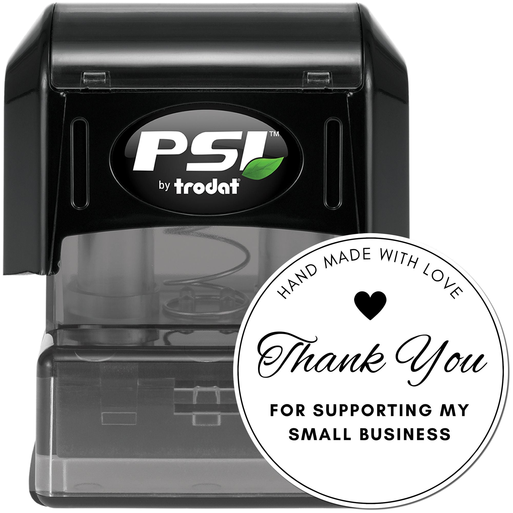 Pre-Inked Handmade with Love Heartfelt Gratitude Custom Thank You Rubber Stamp - Engineer Seal Stamps