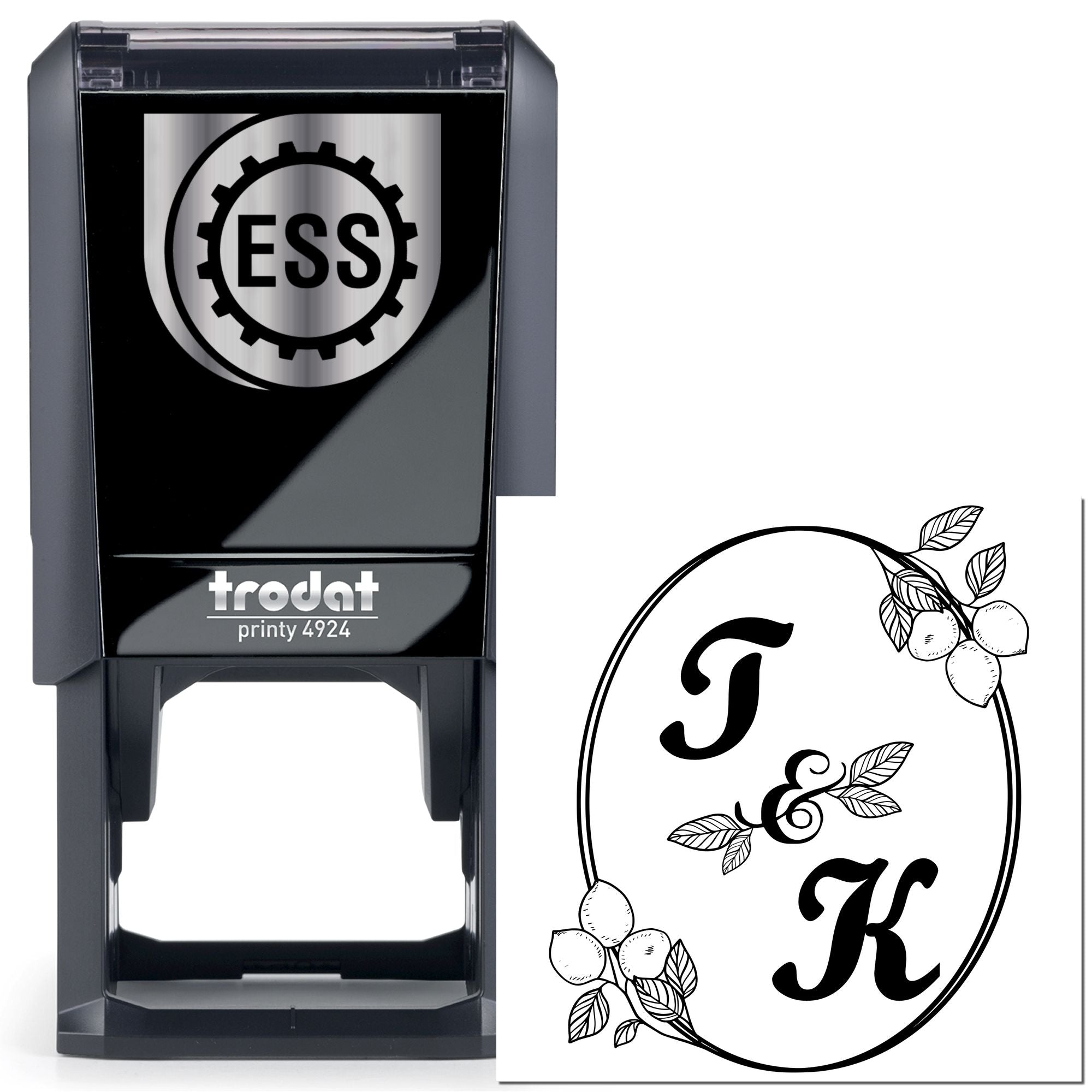 Lemon Love Monogram Custom Couple's Monogram Stamp - Engineer Seal Stamps