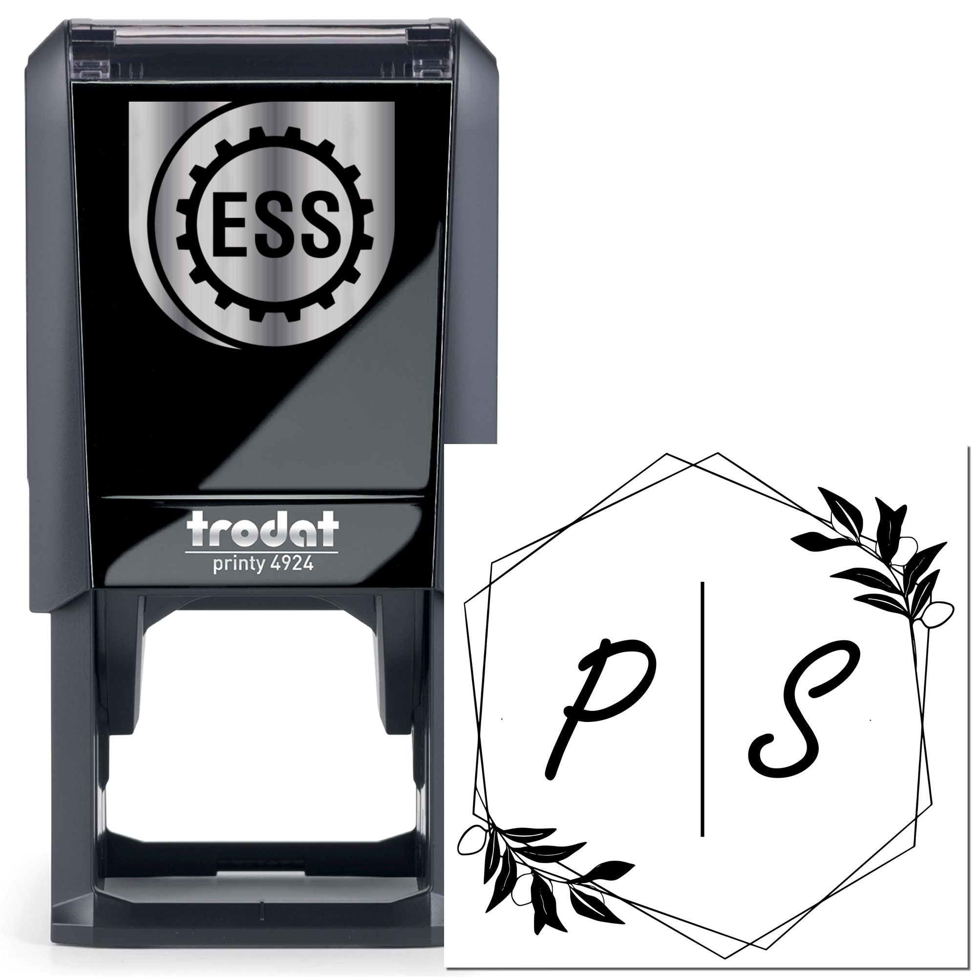 Elegant Initials Custom Initial Wedding Stamp - Engineer Seal Stamps