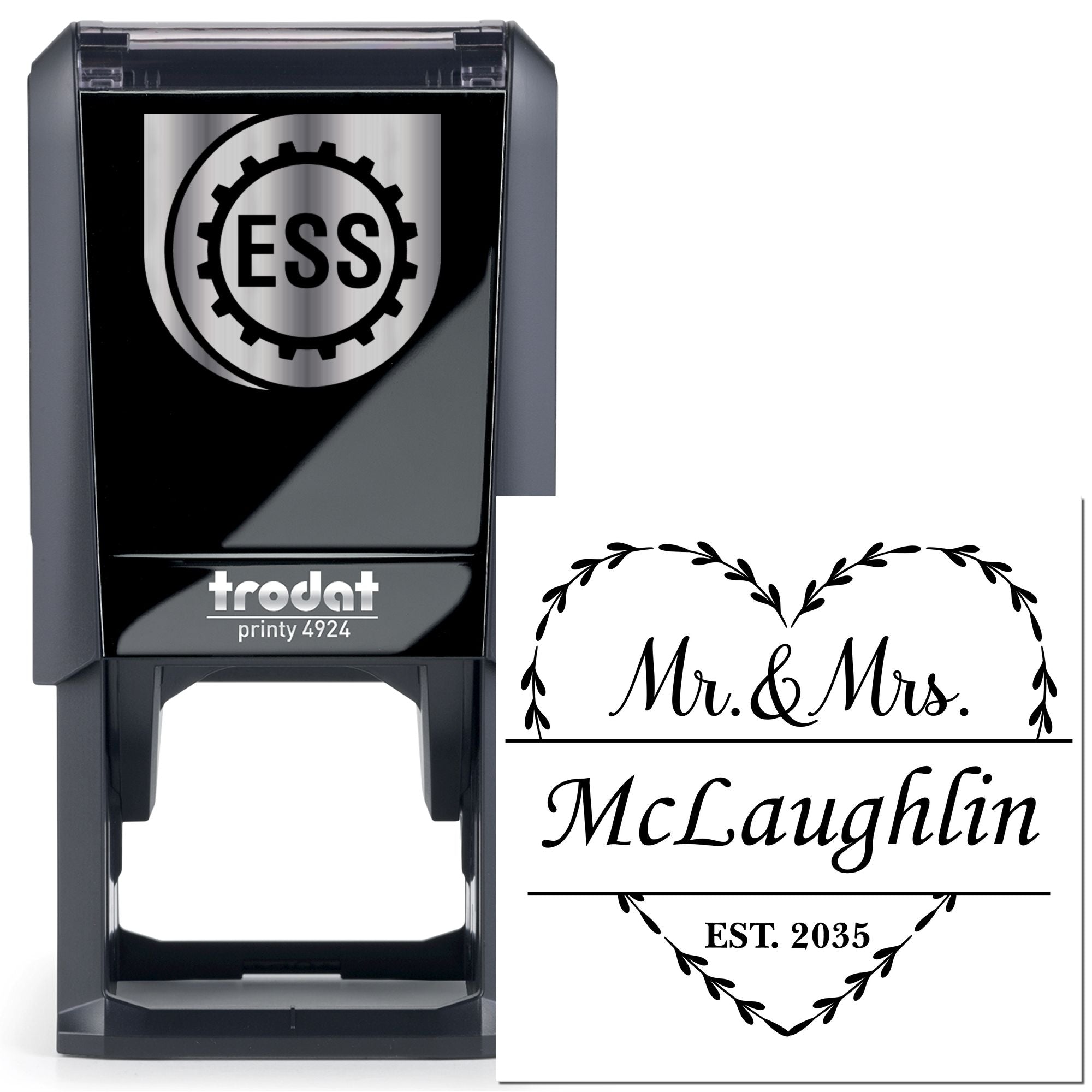 Loving Alliance Custom Wedding Initial Stamper - Engineer Seal Stamps