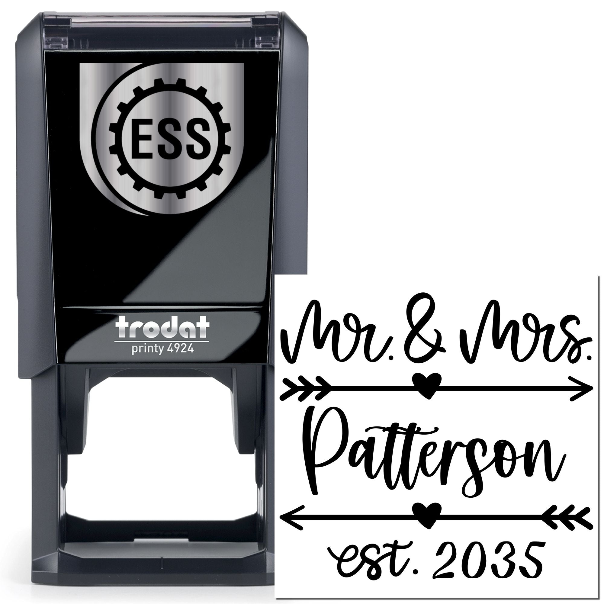 Passion Darts Custom Elegant Monogram Stamper - Engineer Seal Stamps