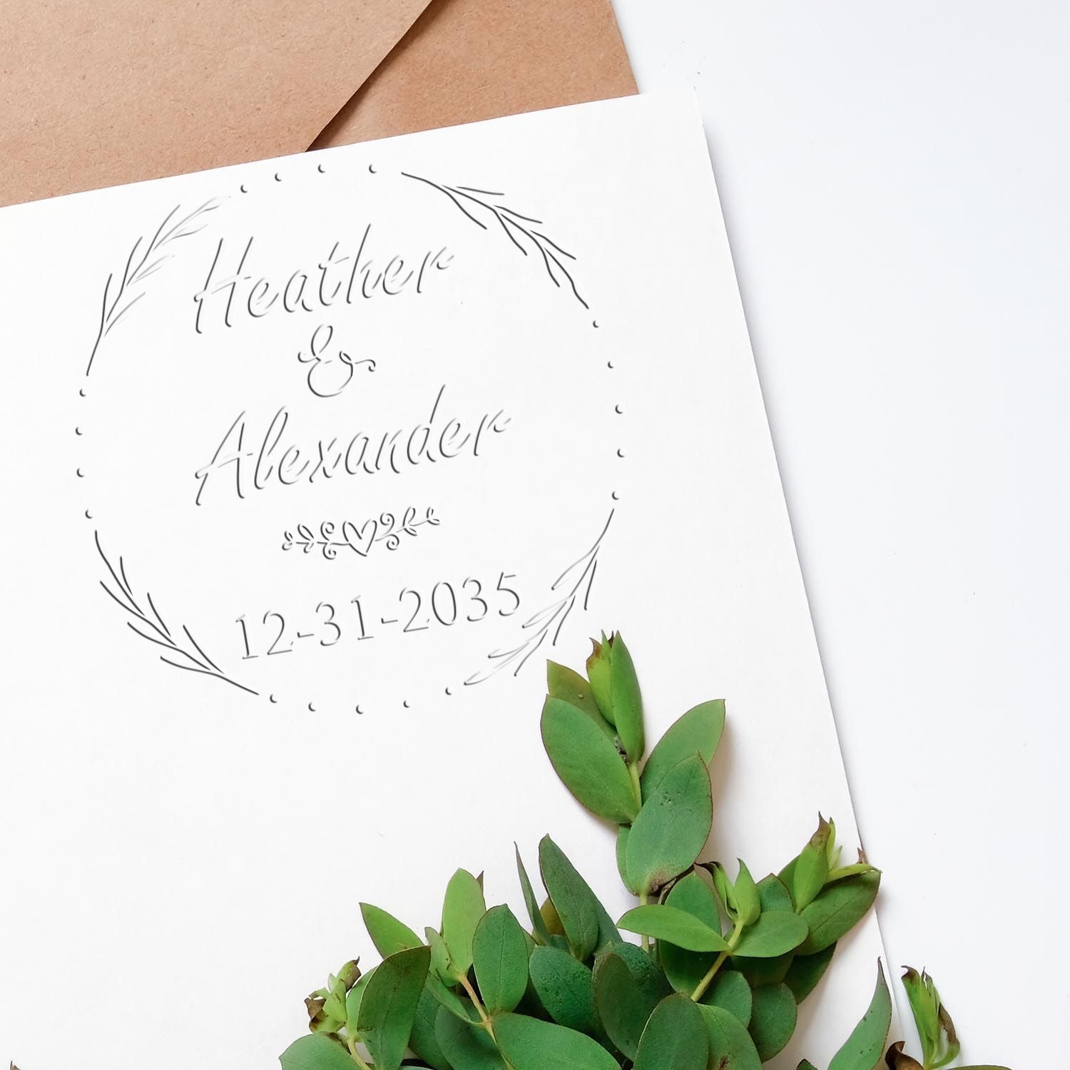 Desk Timeless Love Seal Custom-Made Thank You Initial Embossing Stamp - Engineer Seal Stamps