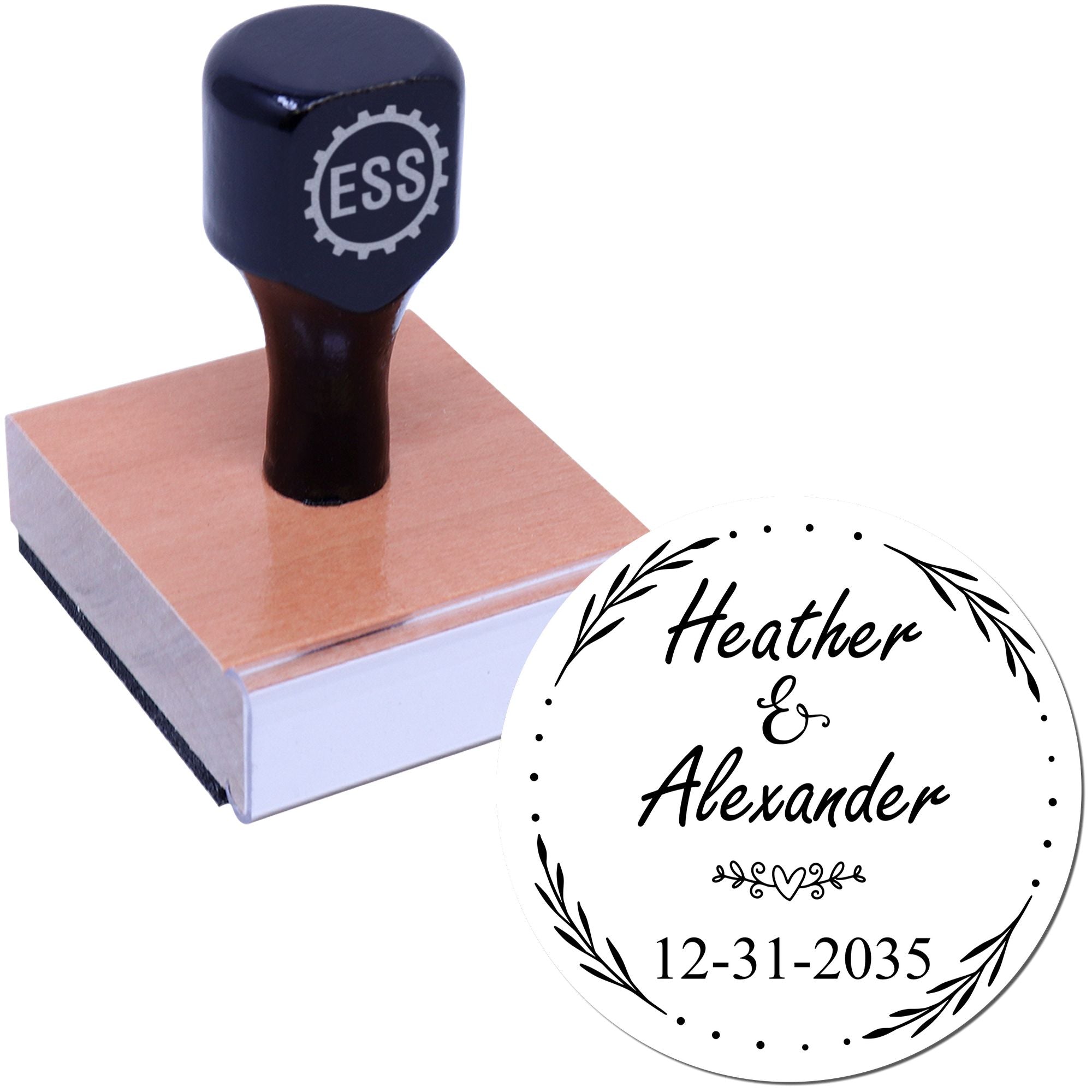 Round Timeless Love Seal Thank You Initial Stamp - Engineer Seal Stamps