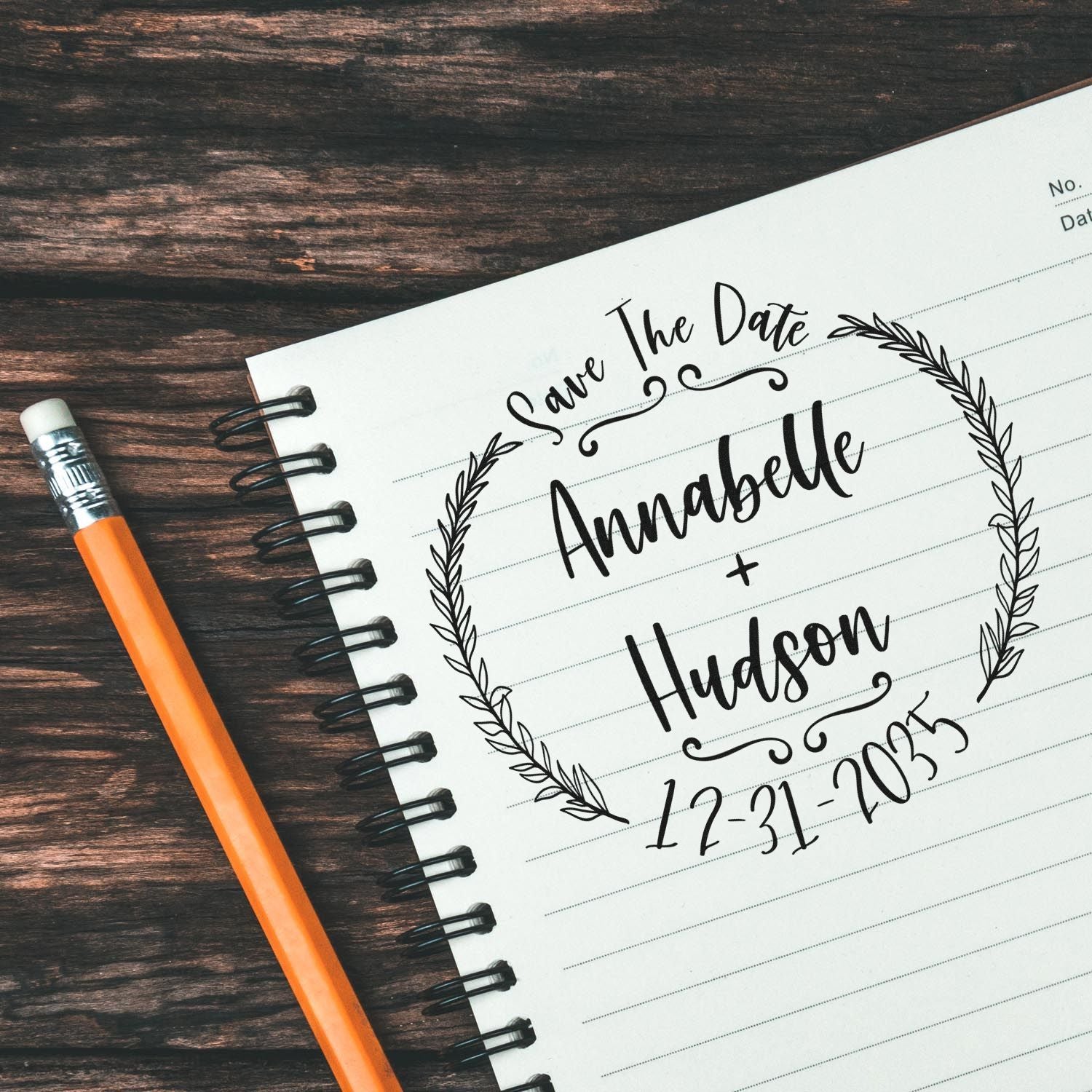 Elegant Love Custom Handcrafted Couples' Stamper - Engineer Seal Stamps