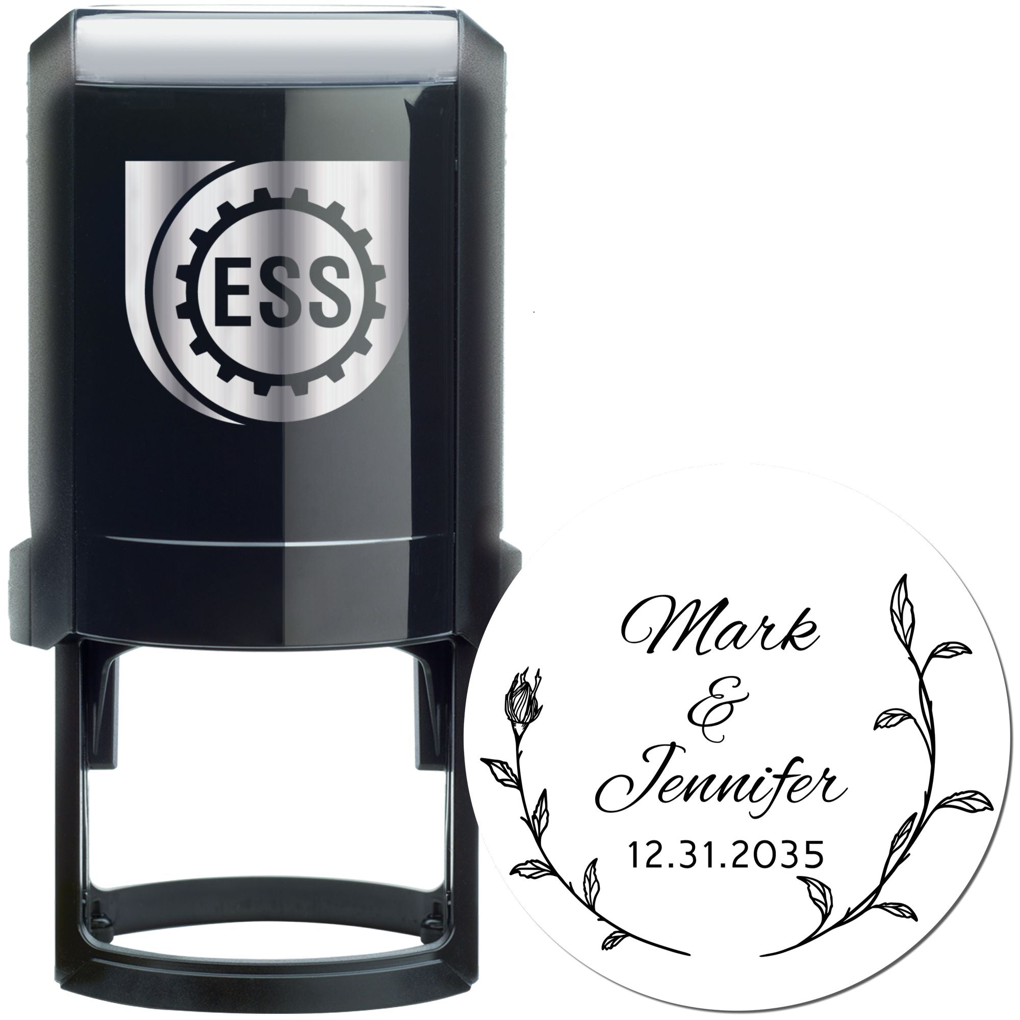 Blossoming Love Custom Name Stamp - Engineer Seal Stamps
