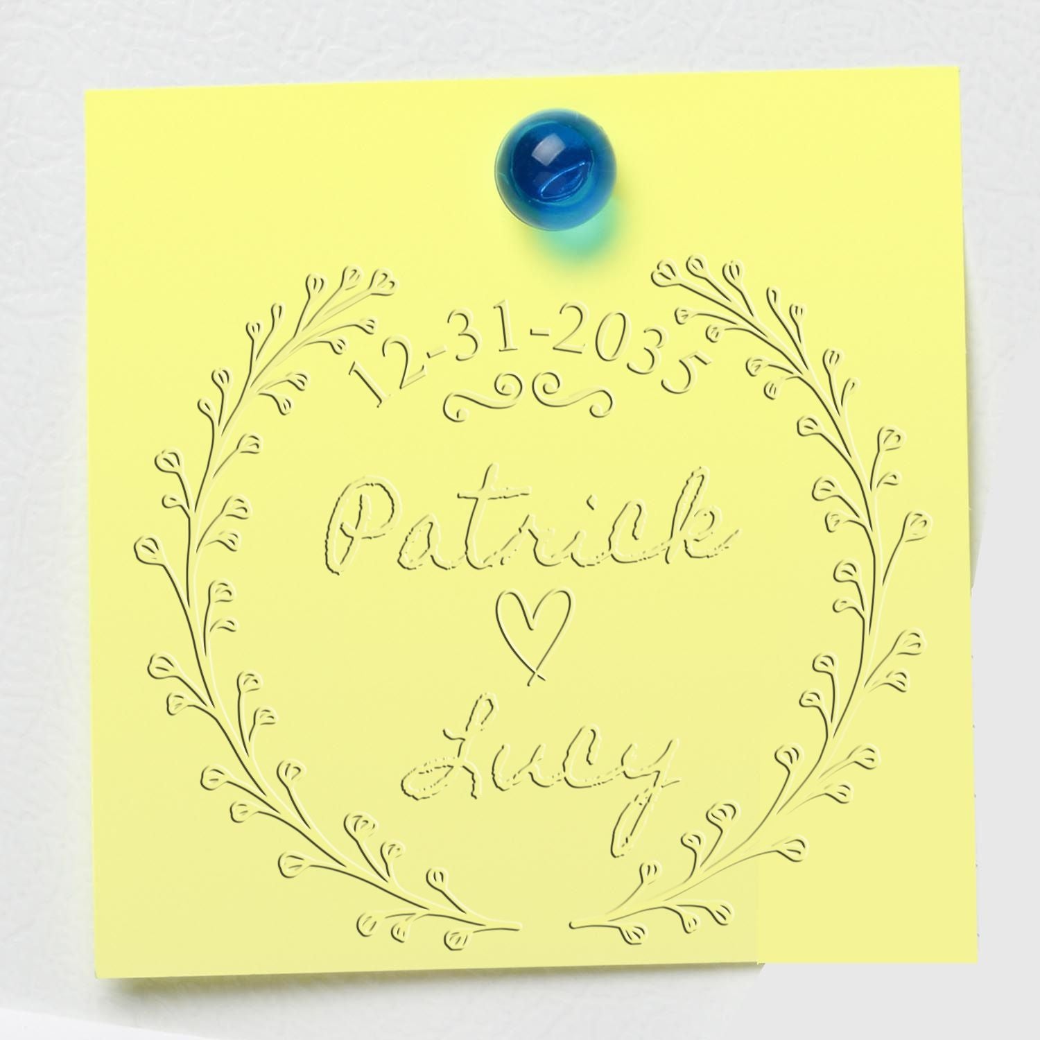 Soft Everlasting Love Seal Personalized Thank You Initial Embosser