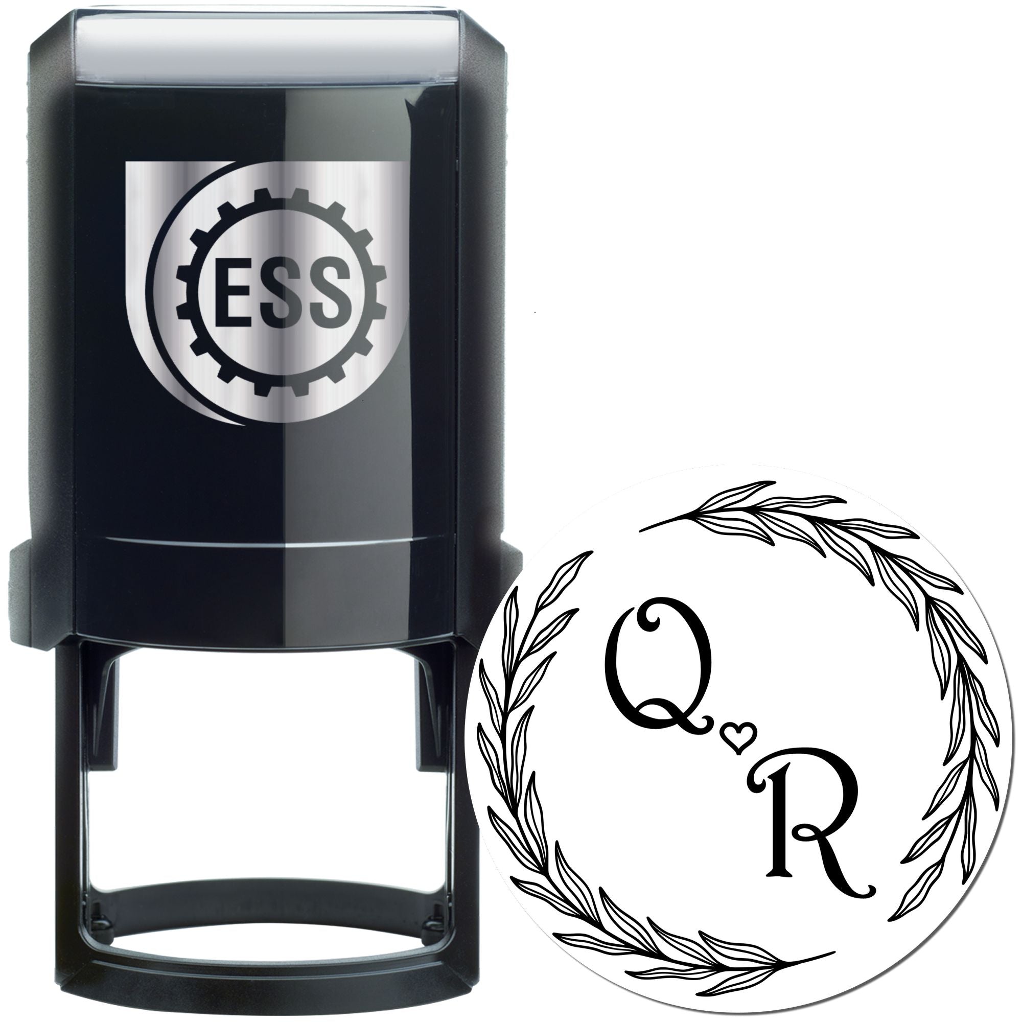 Love Laurel Monogram Custom Couple's Name Stamp - Engineer Seal Stamps