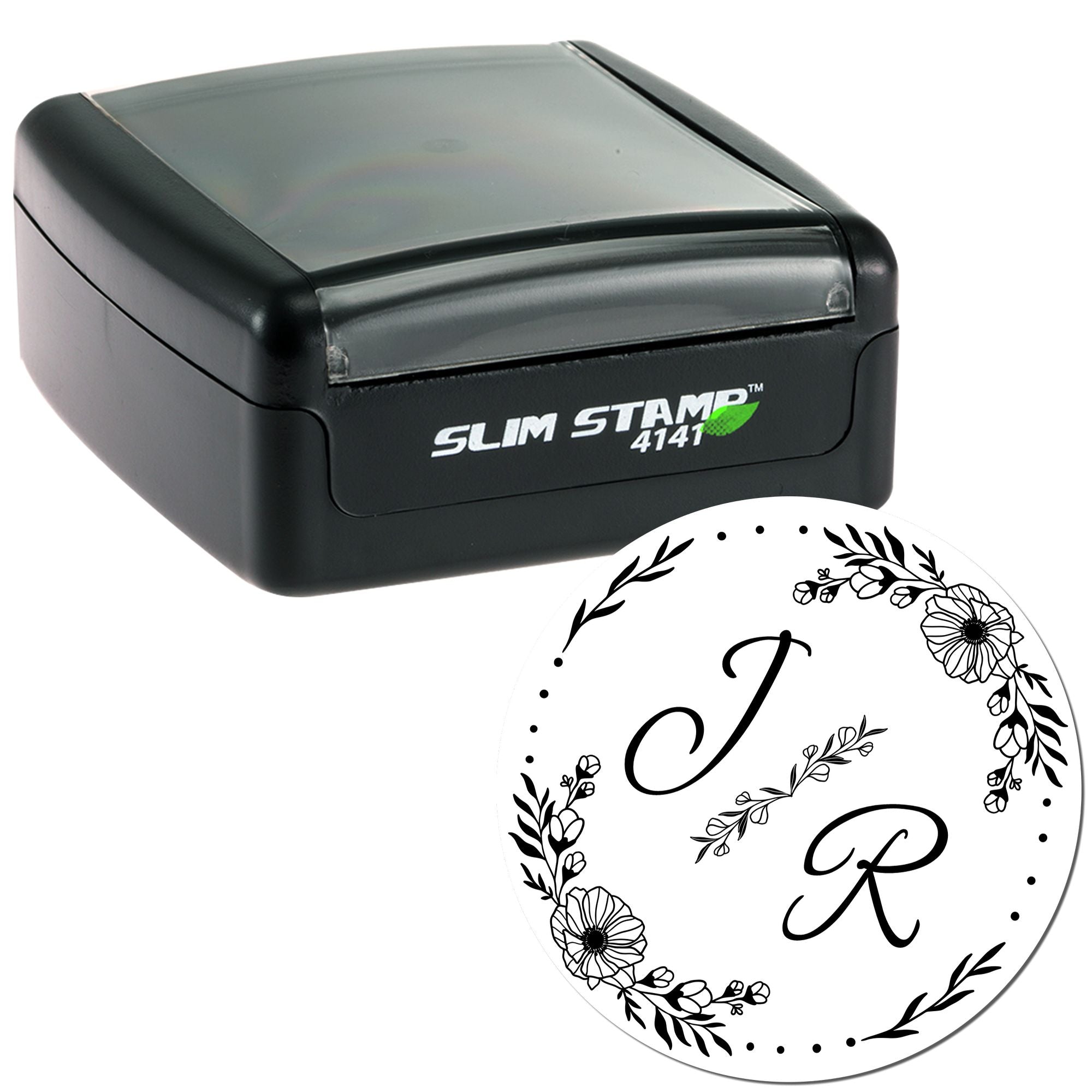 Petal Perfection Monogram Custom Couples' Initial Stamp - Engineer Seal Stamps