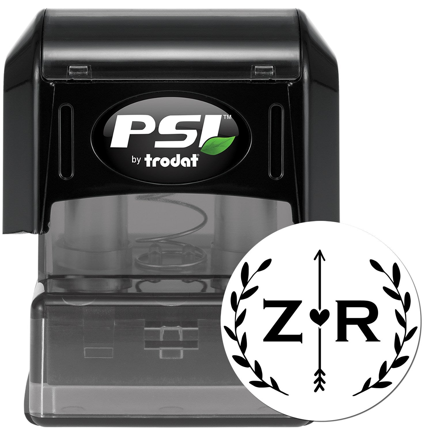 Love Darts Personalized Craft Initial Rubber Stamper - Engineer Seal Stamps