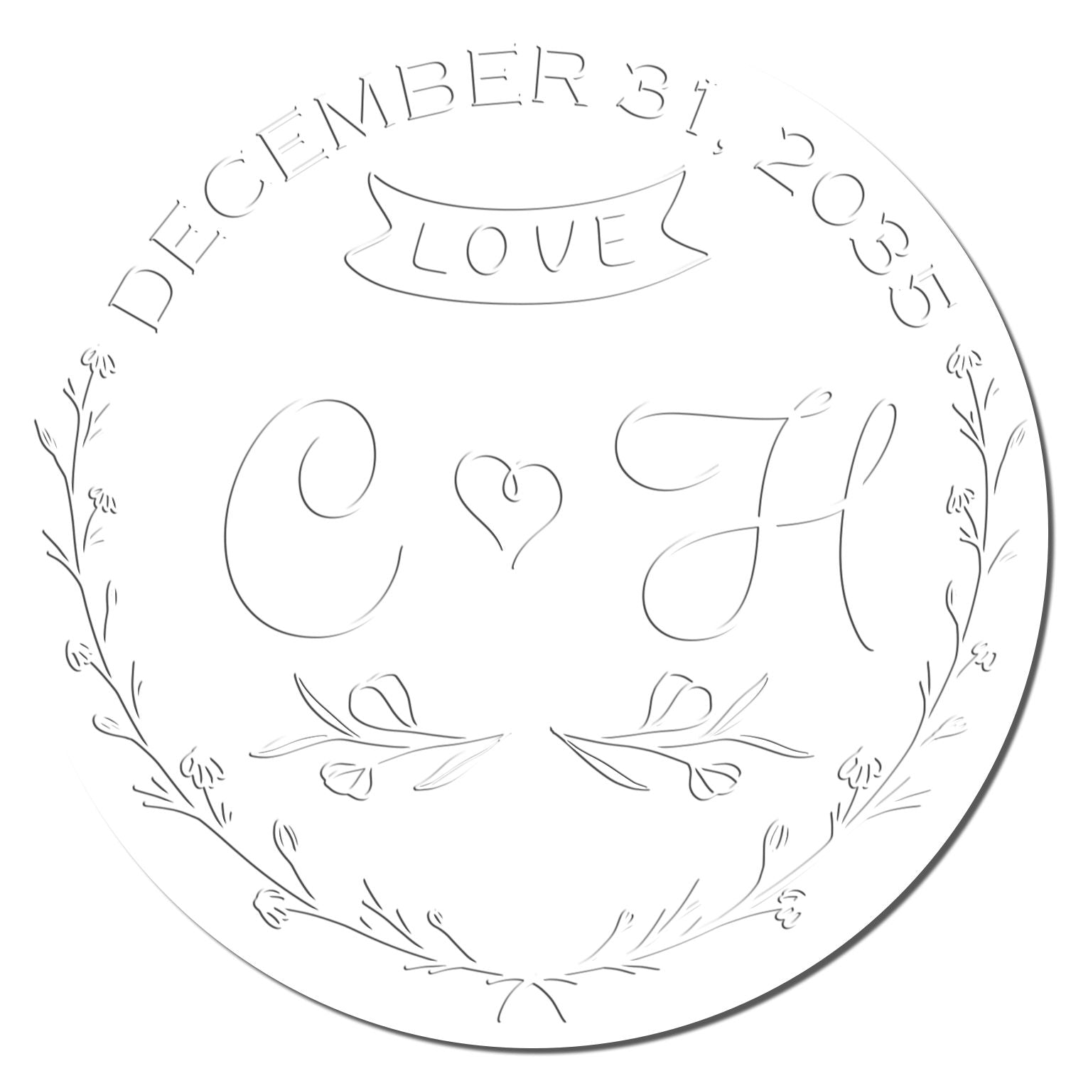 Desk Timeless Love Seal Custom-Made Modern Initial Seal Embosser - Engineer Seal Stamps