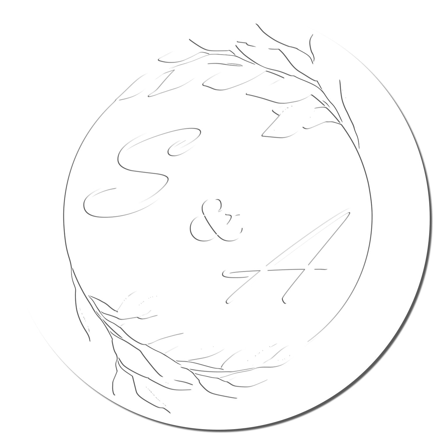 Desk Flowering Affection Custom-Made Modern Initial Embossing Stamp - Engineer Seal Stamps