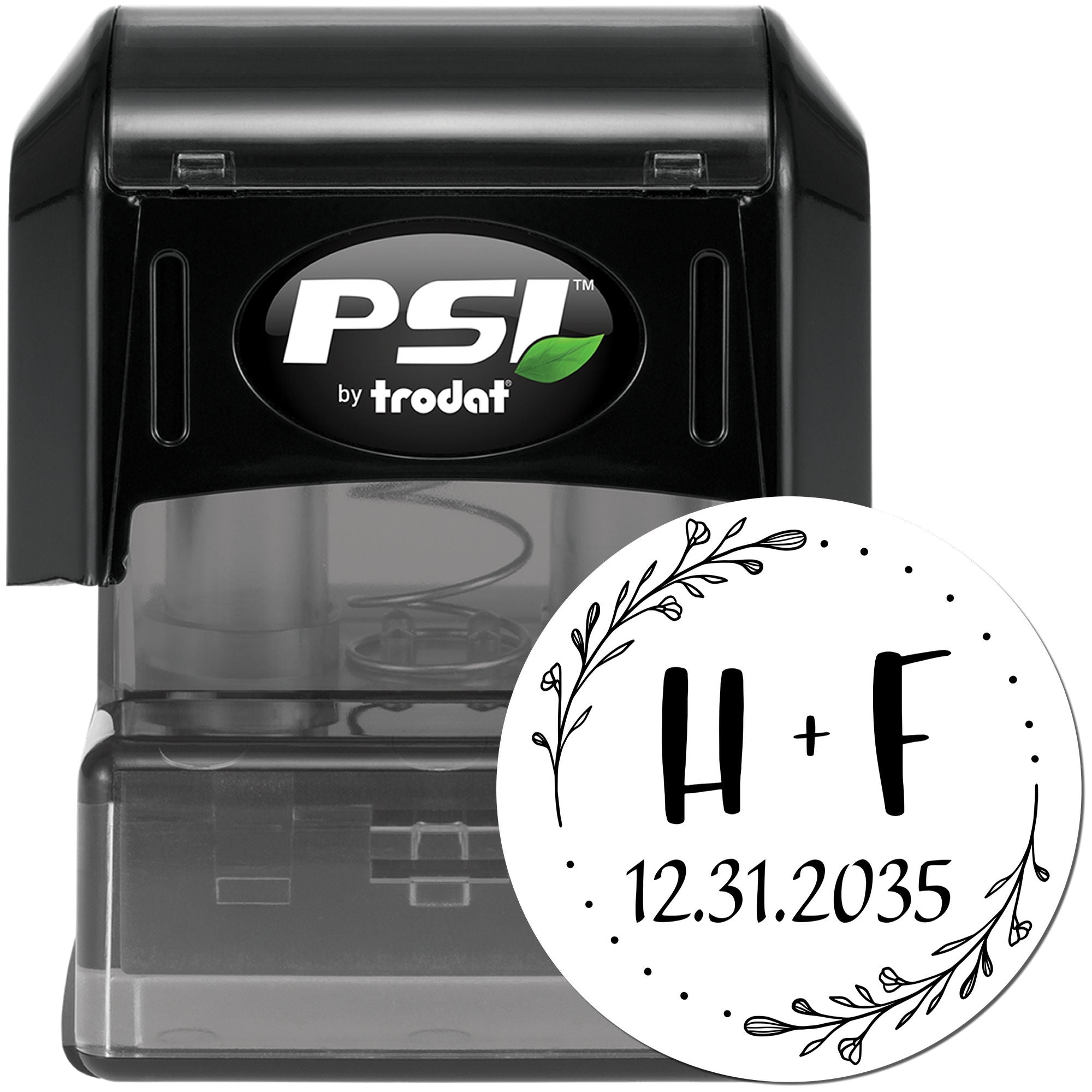 Floral Love Seal Personalized Couples' Address Stamp - Engineer Seal Stamps