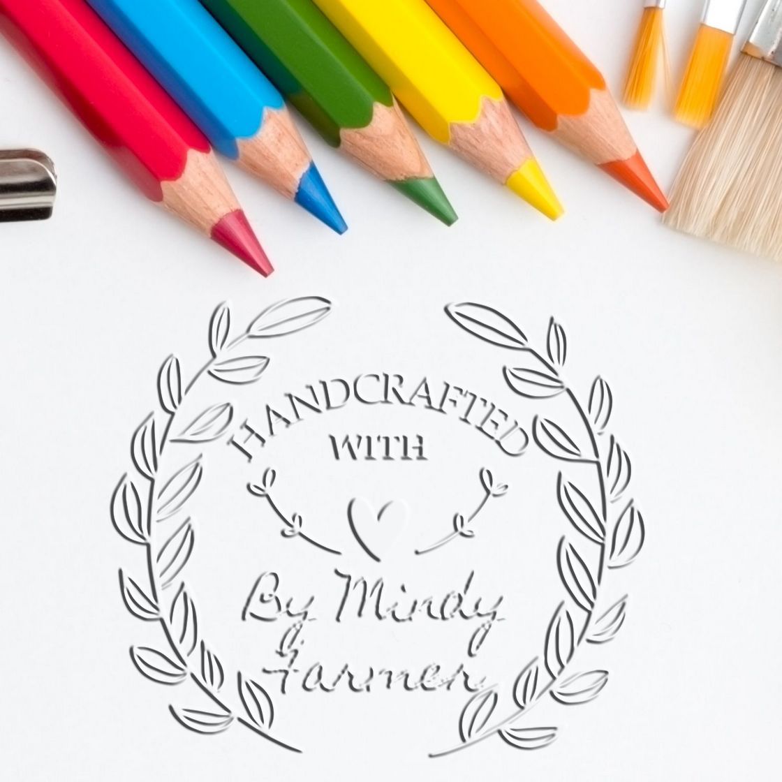 Heartfelt Handcrafted Hybrid Custom Handmade Embossing Stamp - Engineer Seal Stamps