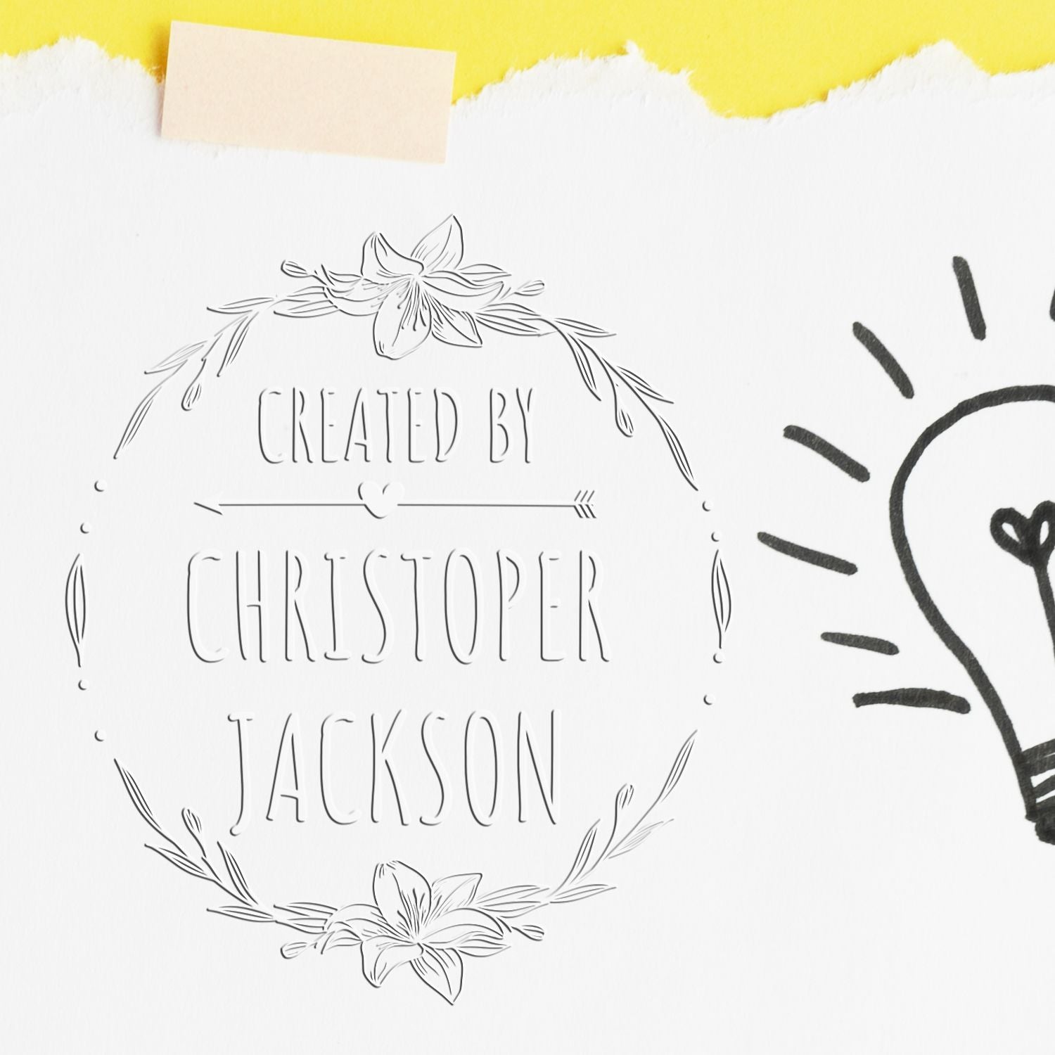 Petal Artisan Desk Personalized Maker Seal - Engineer Seal Stamps