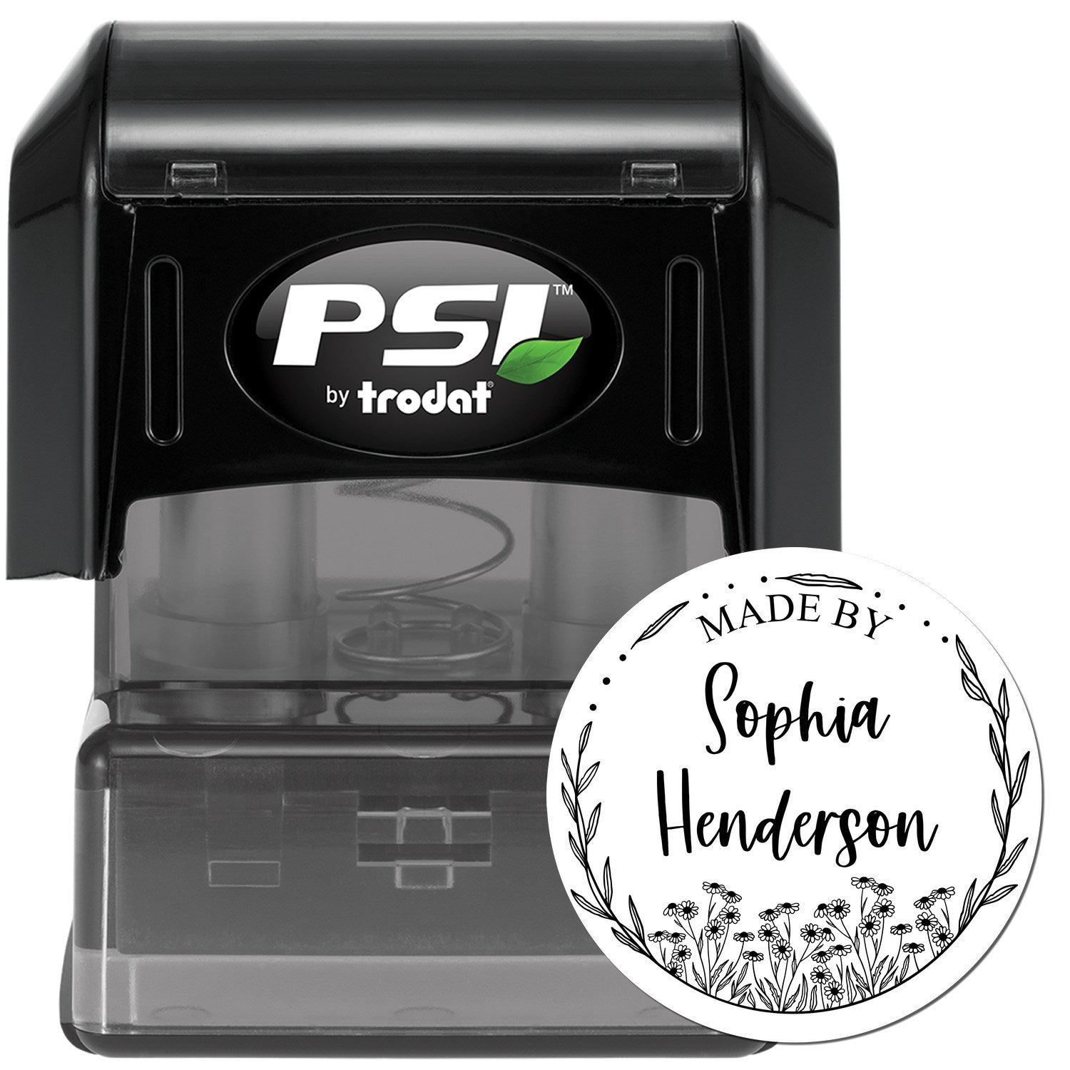 Handcrafted Blooms Personalized Maker Stamp - Engineer Seal Stamps