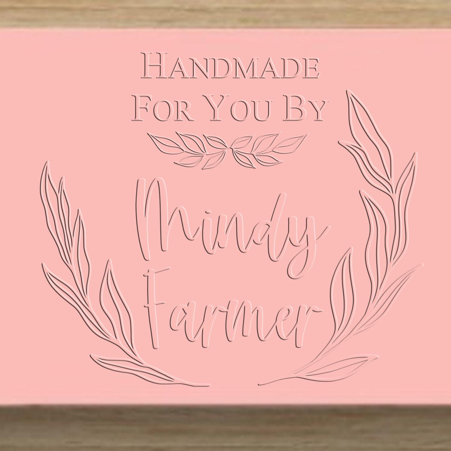 Soft Artisanal Detail Personalizable Handcrafted Embosser