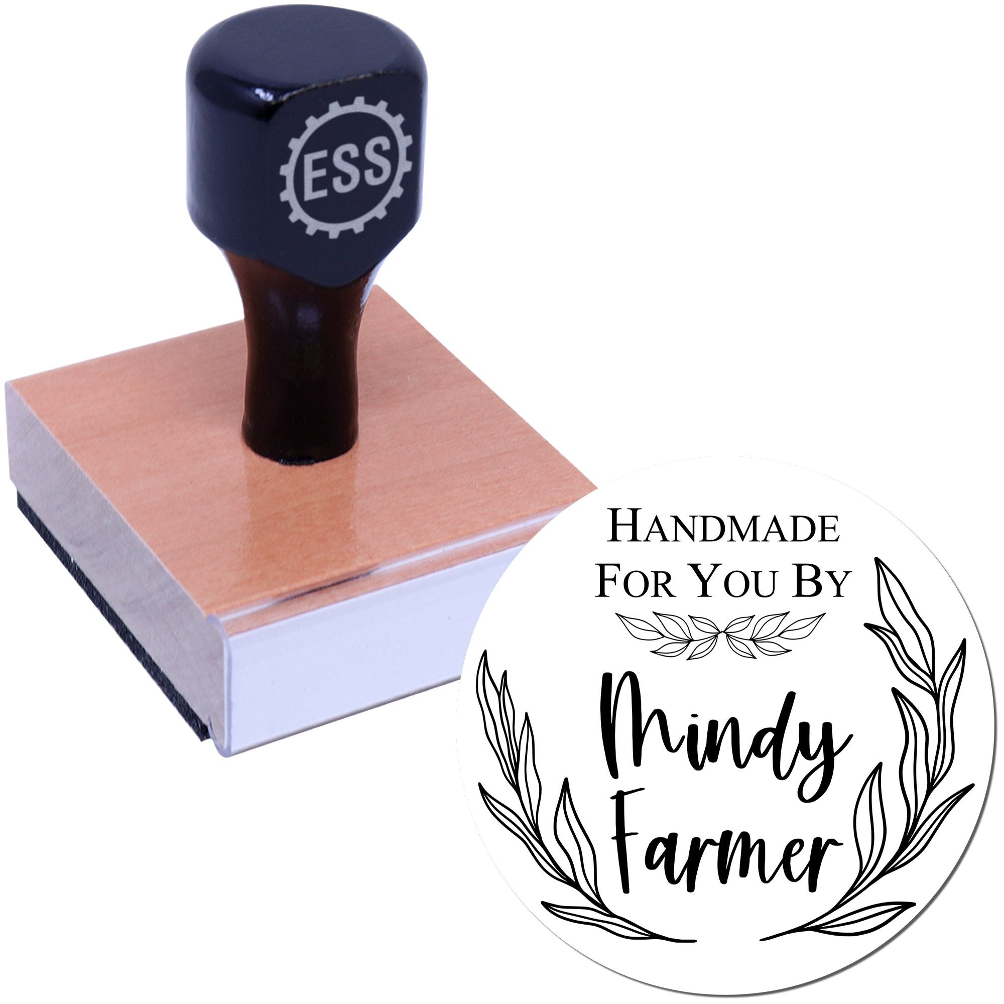 Round Artisanal Detail Personalized Maker Stamp - Engineer Seal Stamps