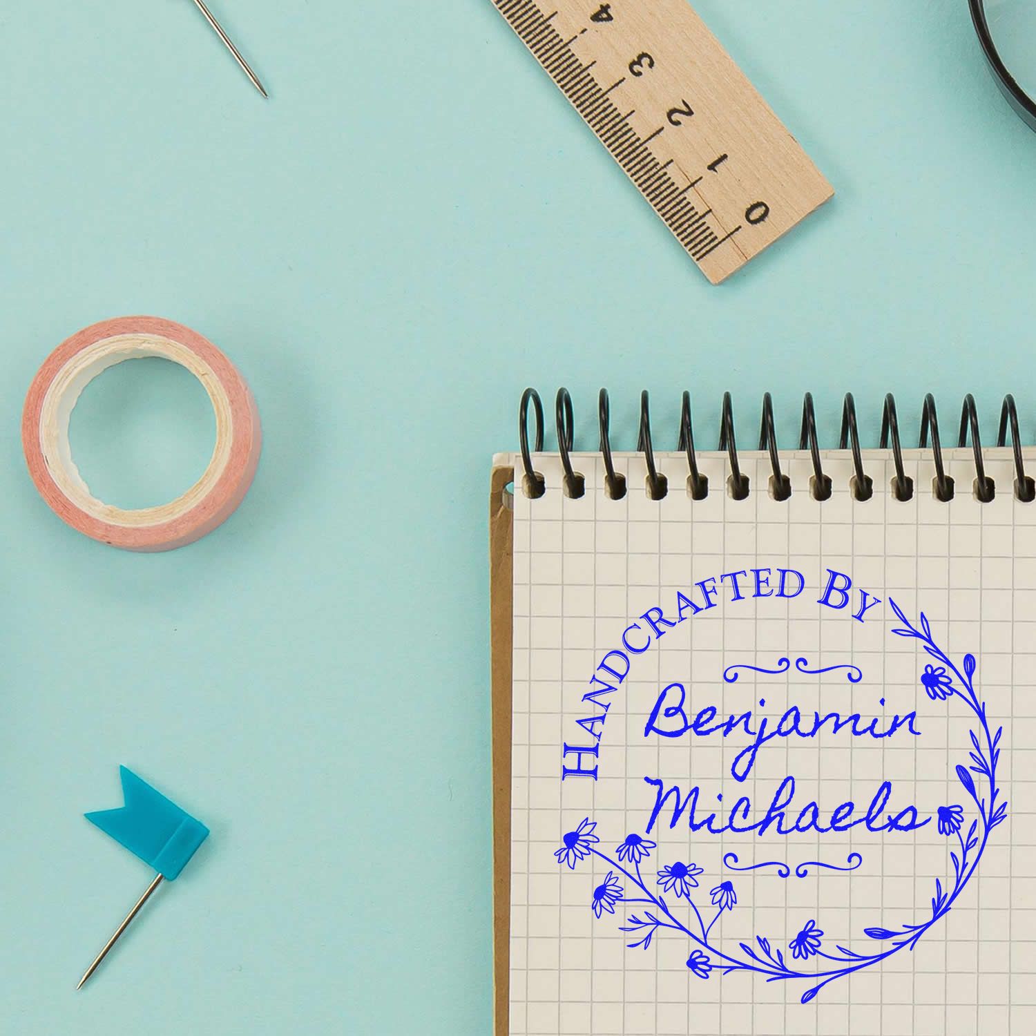 Blooming Creations Customizable Handmade Stamp - Engineer Seal Stamps